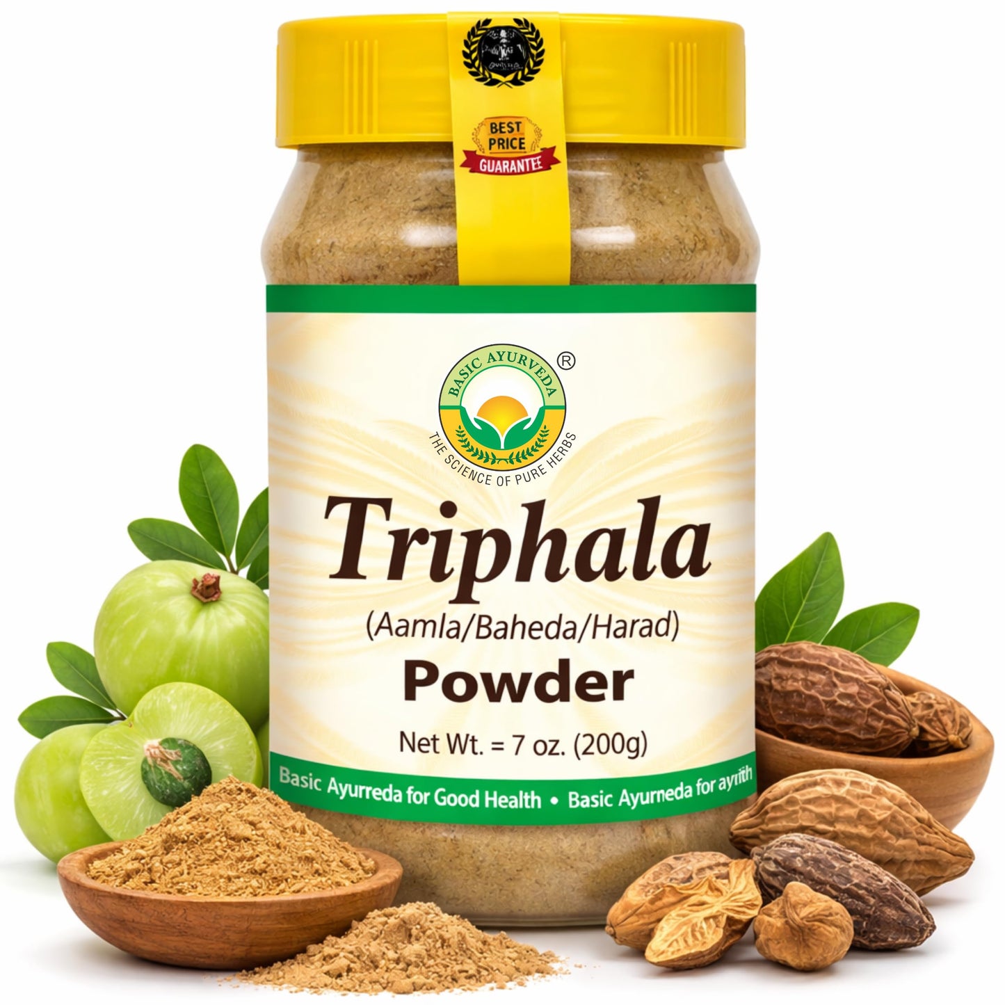 BASIC AYURVEDA Triphala Powder 7.05 oz