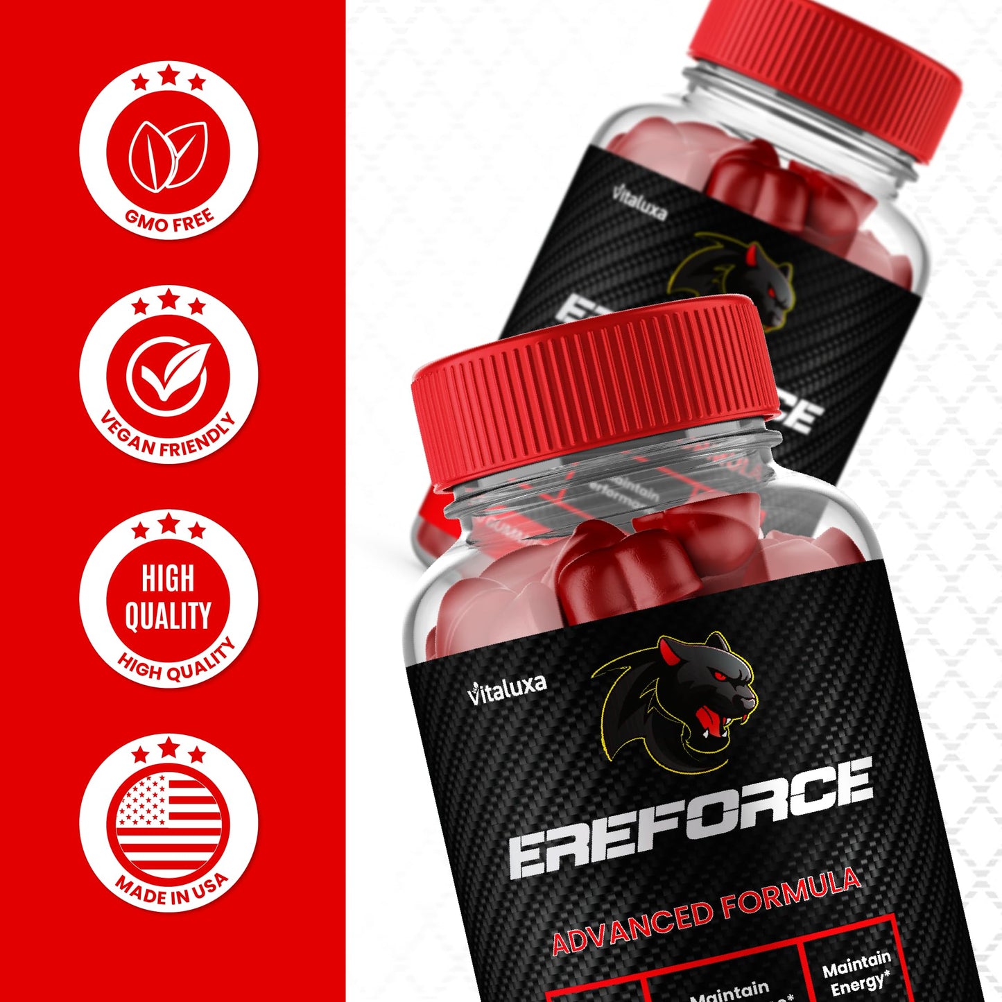 Vitaluxa Ereforce Gummies 60 Count