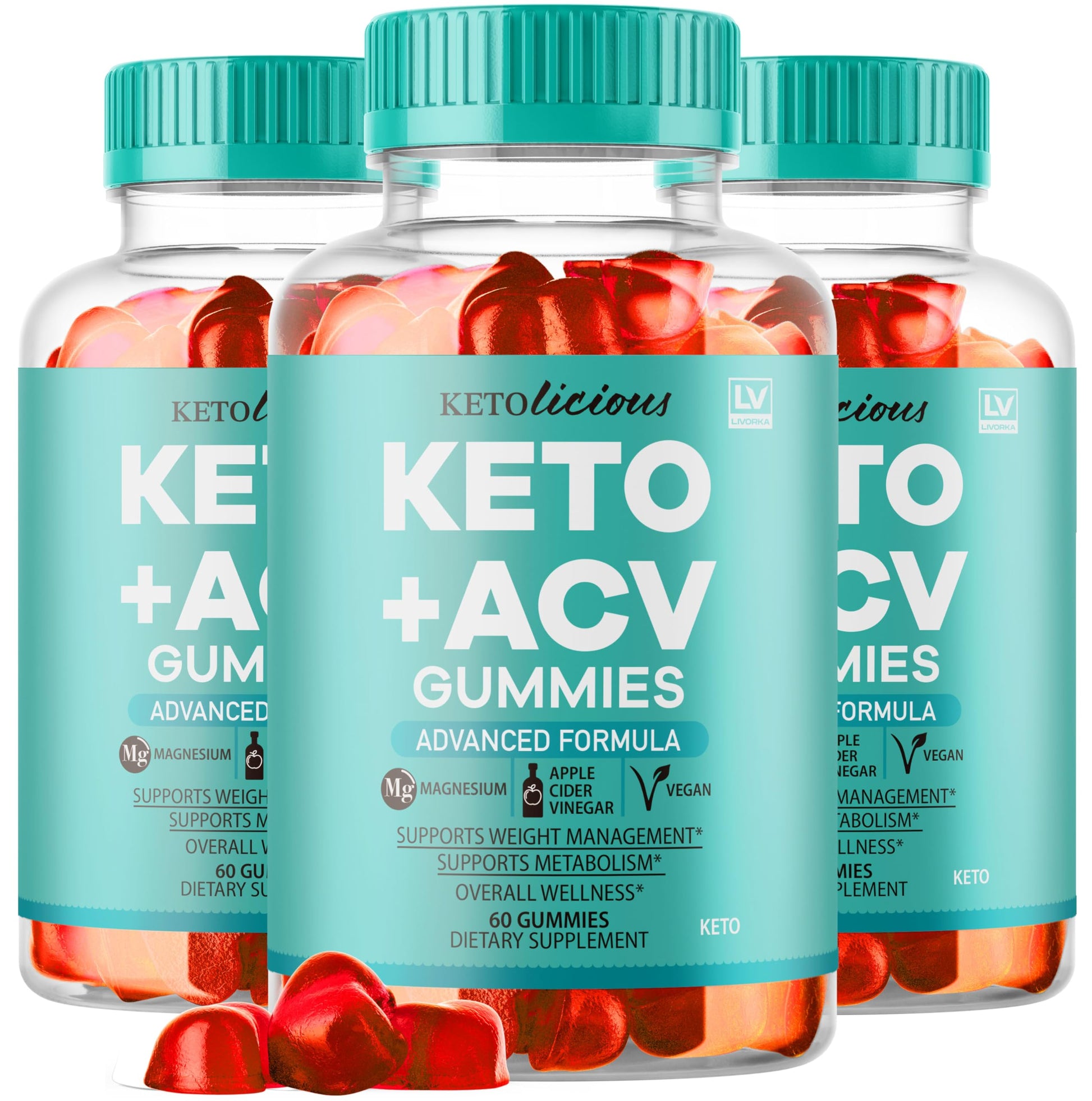 LIVORKA Ketolicious Keto ACV Gummies Advanced Formula 1050MG 180 Gummies