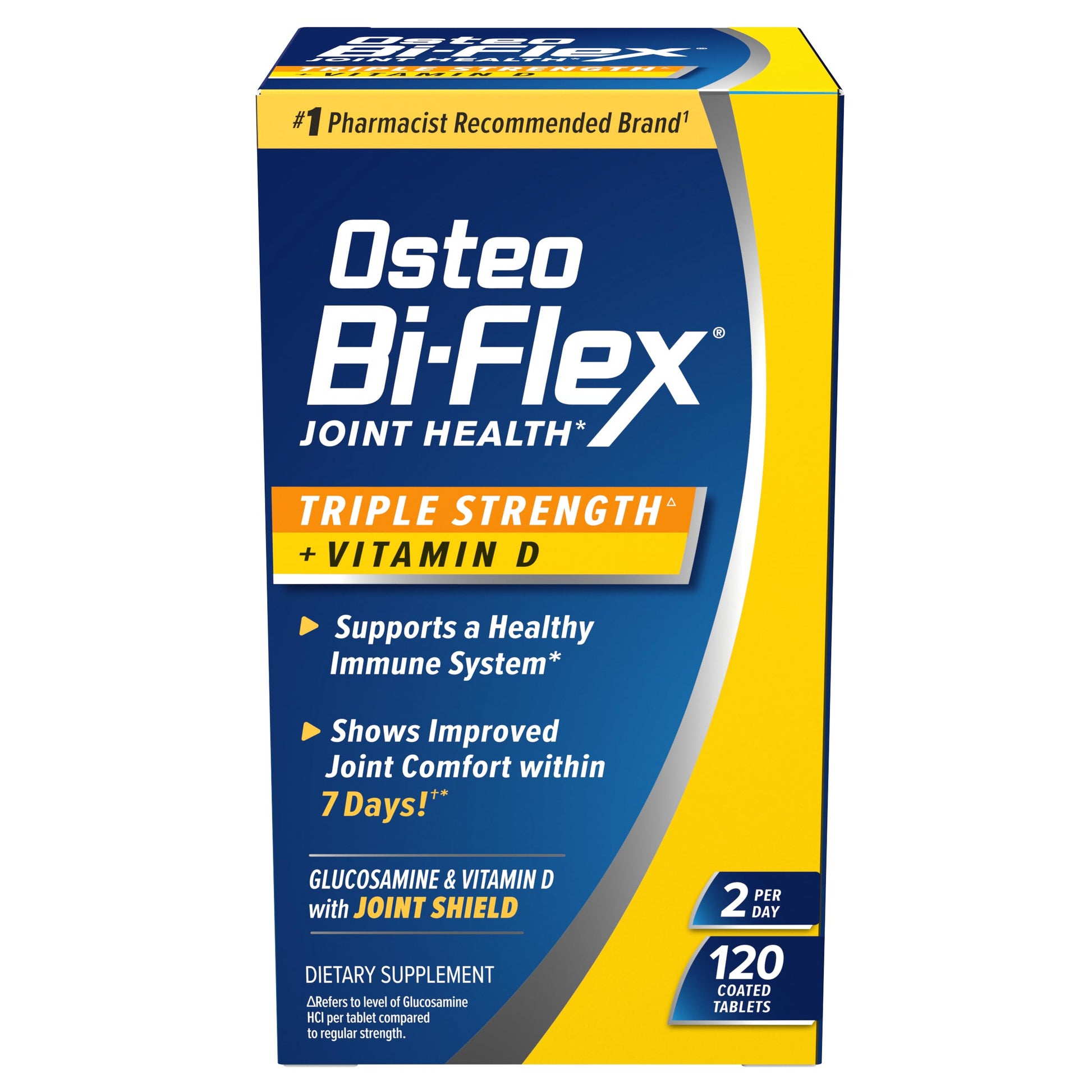 Osteo Bi-Flex Triple Strength Glucosamine Chondroitin Supplement with Vitamin D Tablets, 120 Count