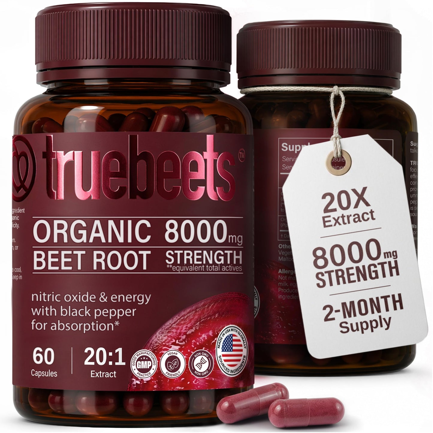 TRUE BEETS Beet Root 60 Capsules