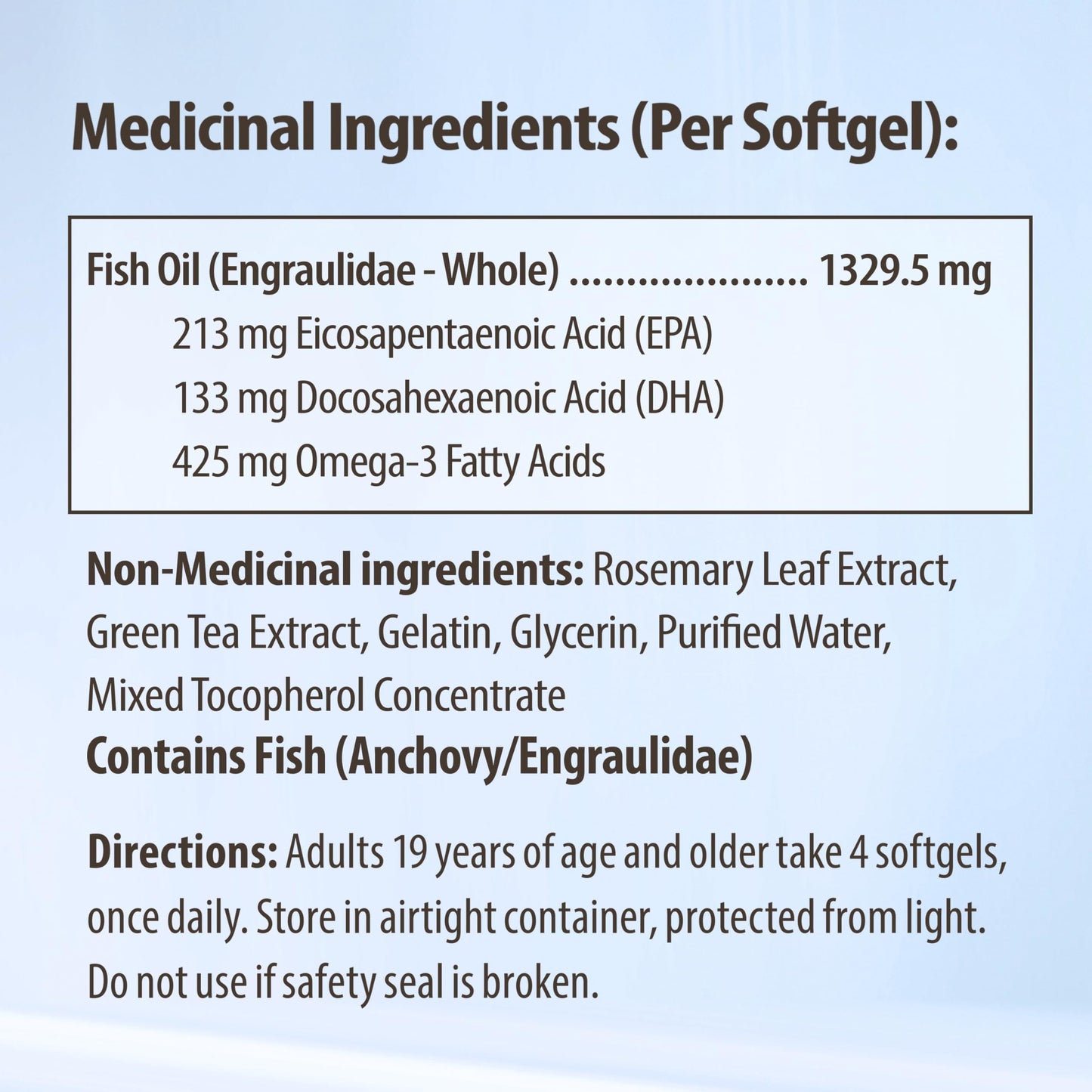 AQUA OMEGA Regular Strength Omega-3 Fish Oil Capsules with EPA & DHA, 120 Capsules
