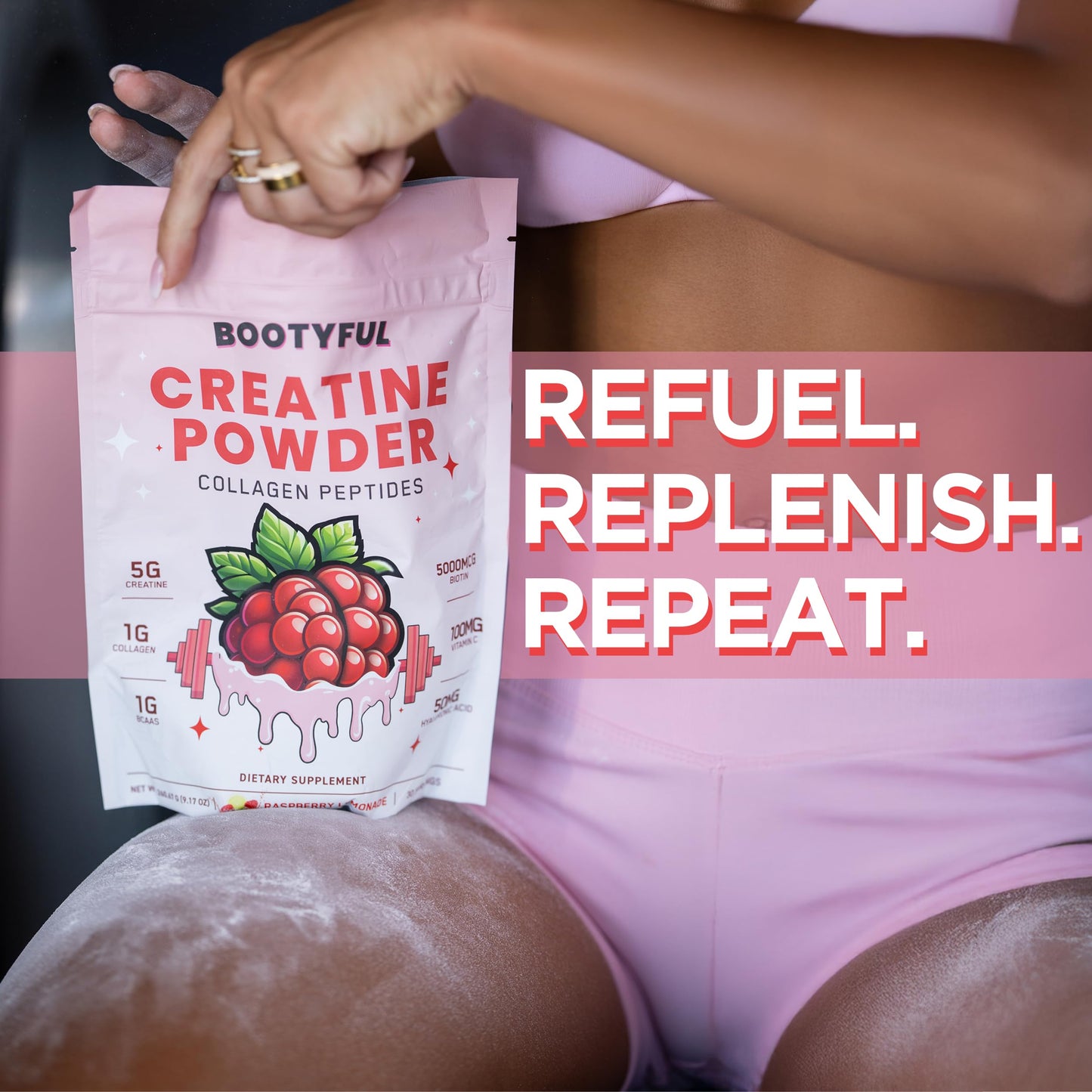 BOOTYFUL Creatine for Women Booty Builder Powder 9.17 Ounce