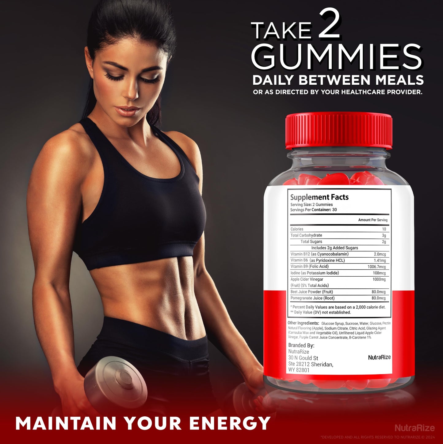 NutraRize Ketozense Keto ACV Gummies Gummy 180