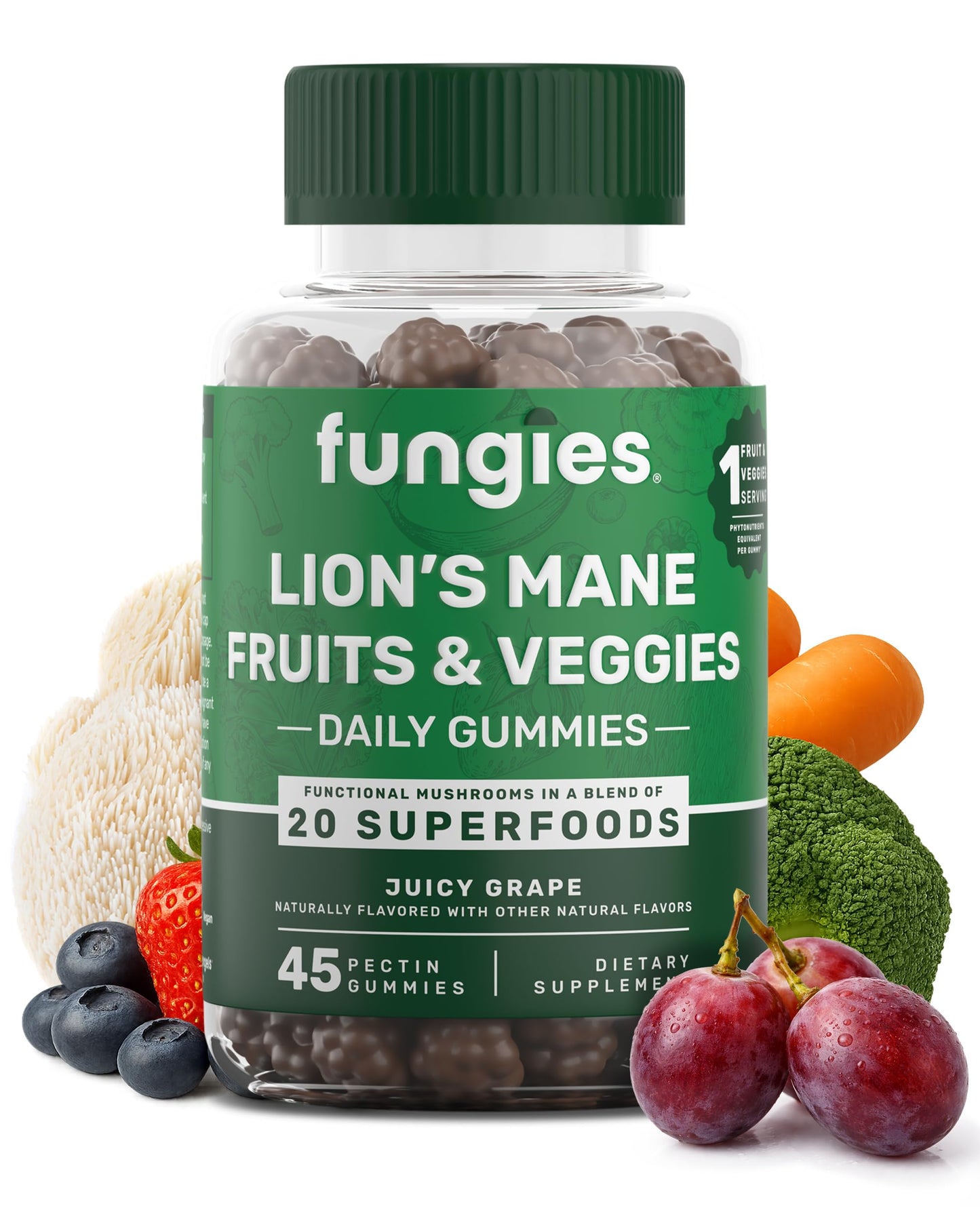 Fungies Lion's Mane Mushroom Gummies 45 Count