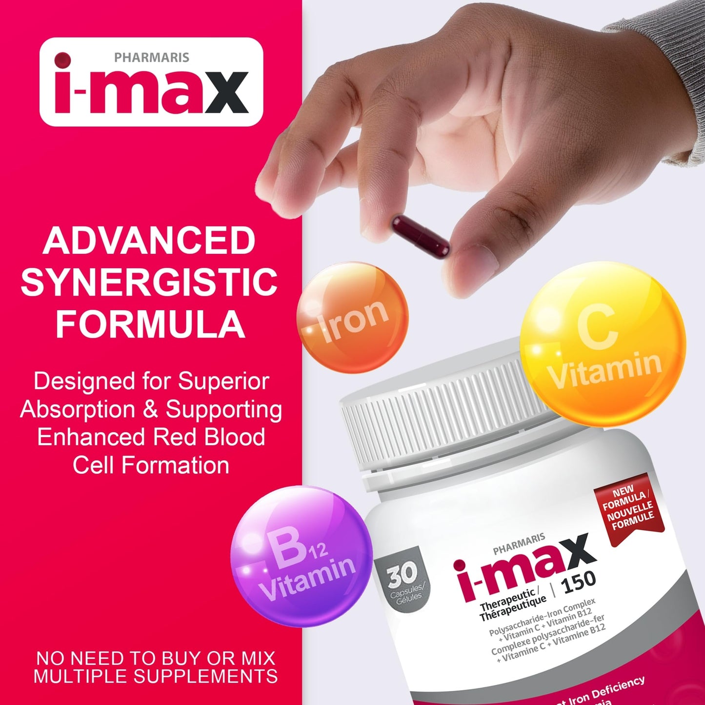 Pharmaris i-max Iron Supplement, 30 Tablets