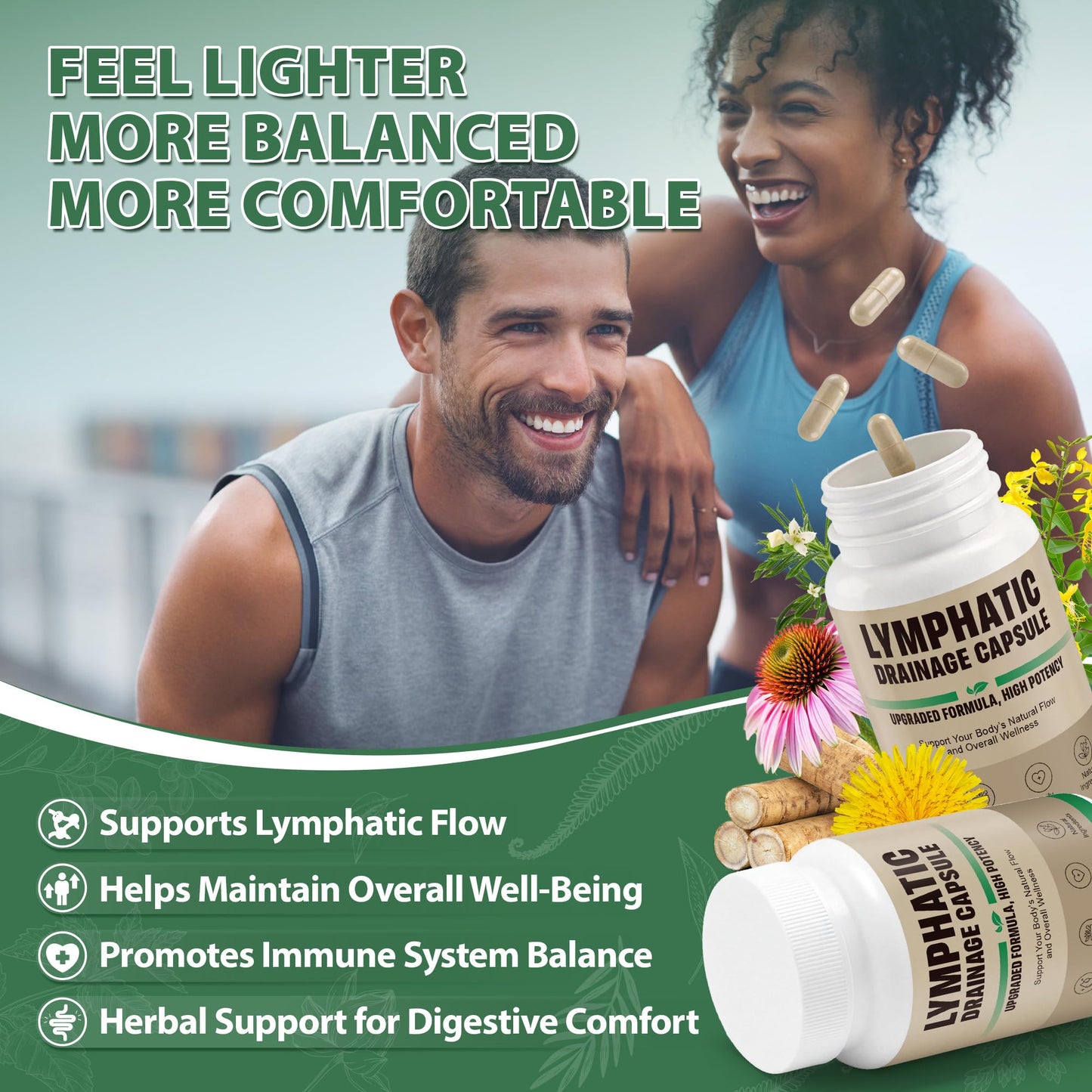 Kaseano Lymphatic Drainage Capsules, 60 Capsules