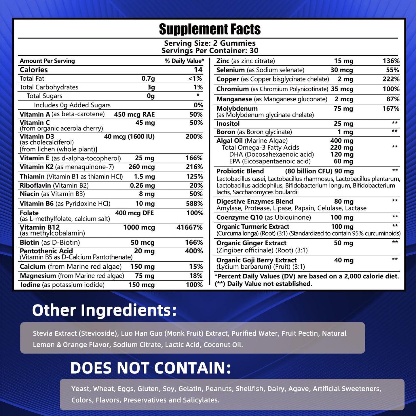 VITARENEW Methylated Multivitamin for Men Gummies 60 Count