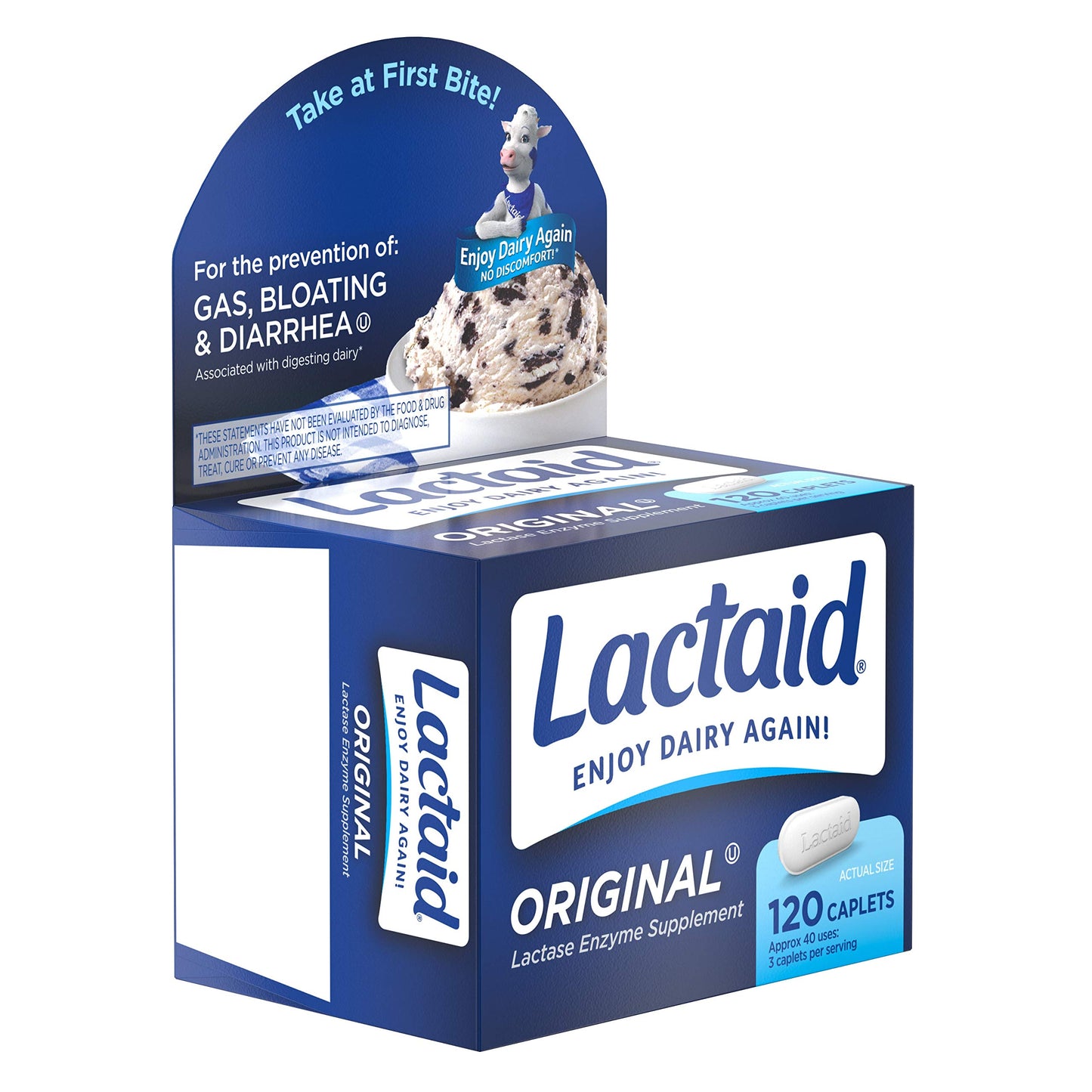 Lactaid Lactase Enzyme Caplets, 600 Count