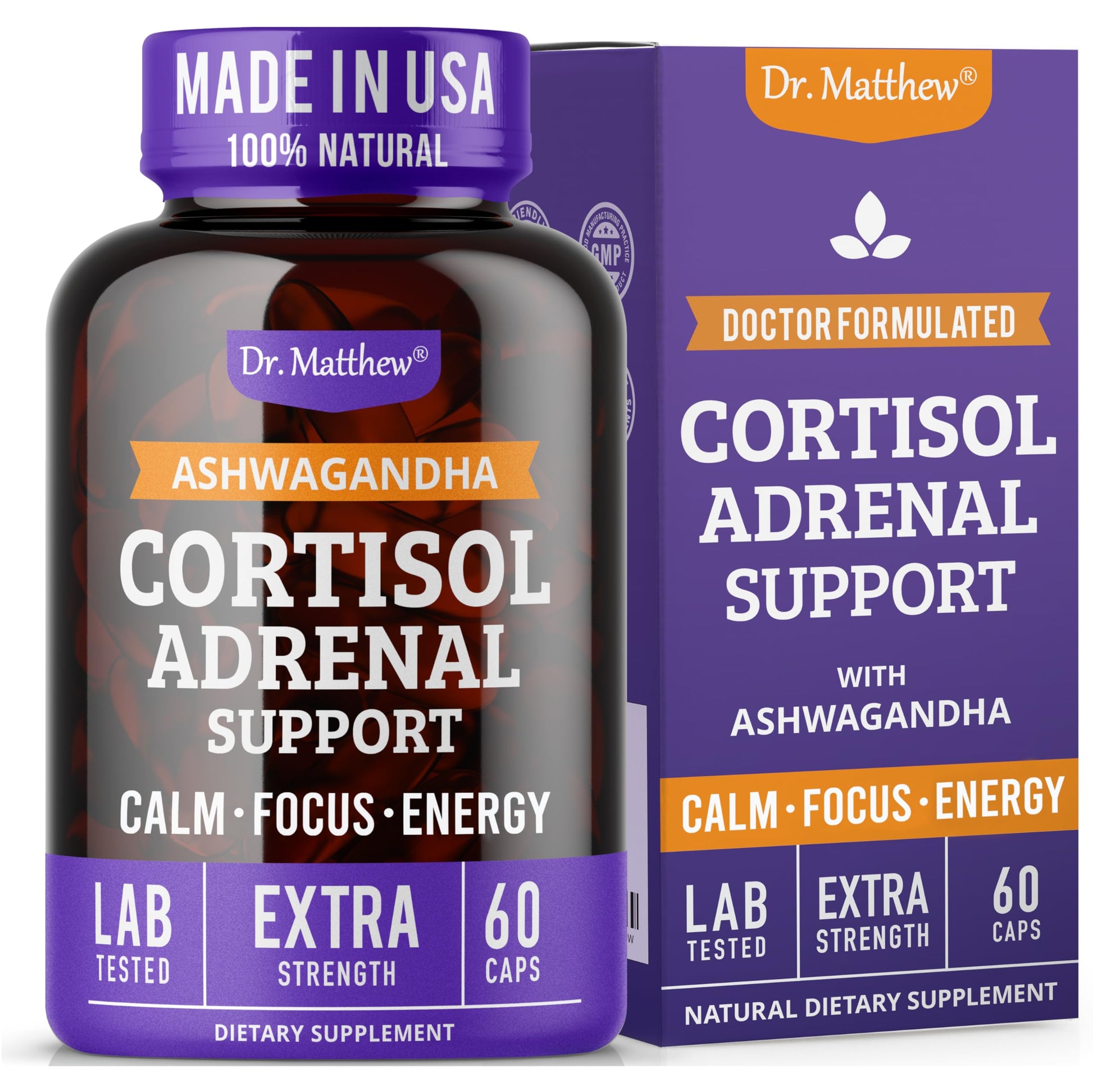 Dr. Matthew Cortisol Reducer for Weight Loss Capsules 60 Count