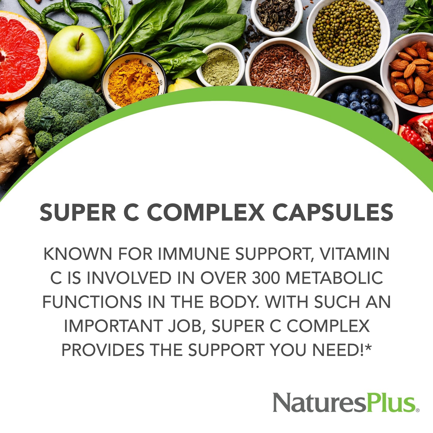 NaturesPlus Super C Complex Capsules 360 Capsules