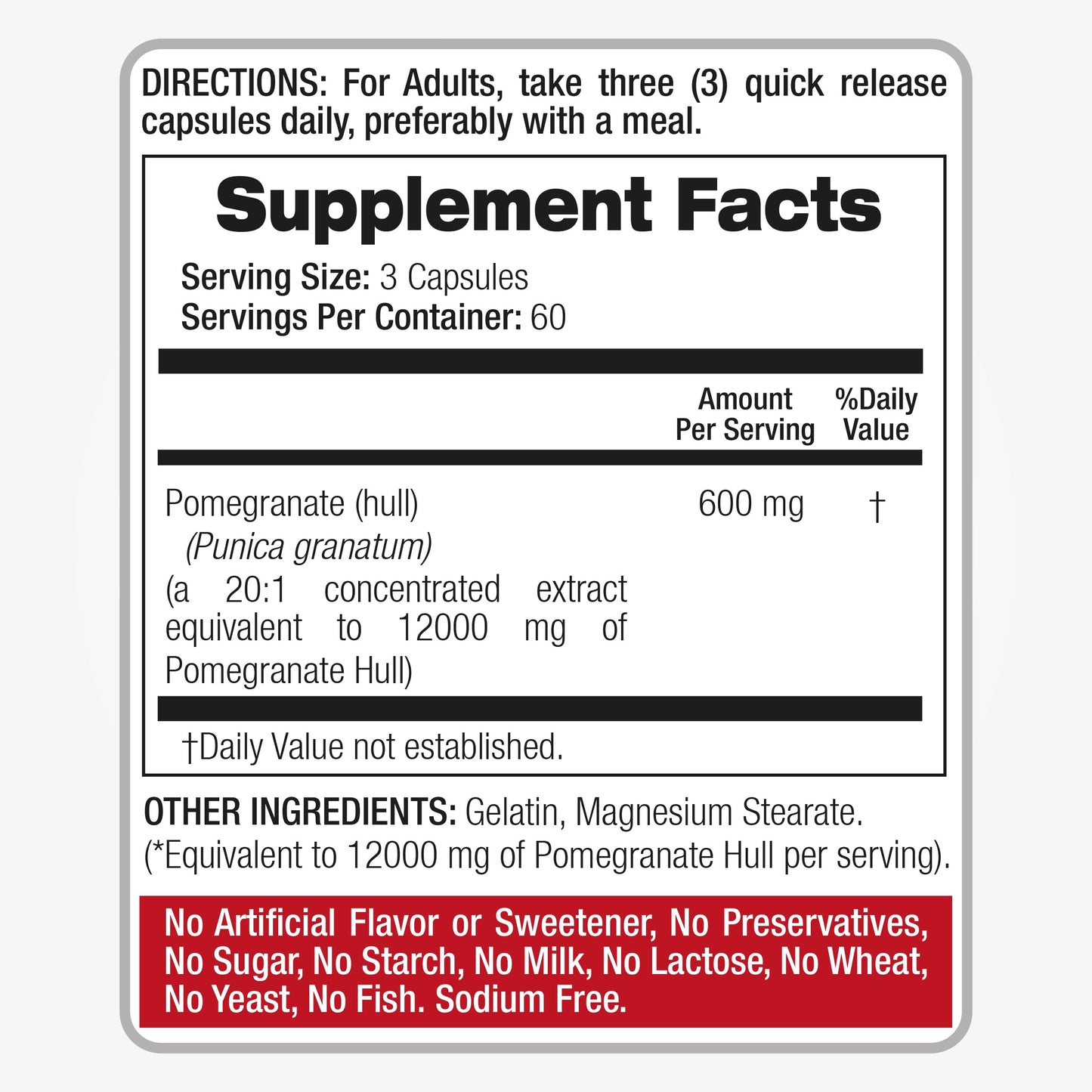 FITO MEDIC'S Pomegranate Extract Supplement Capsule 1 Count