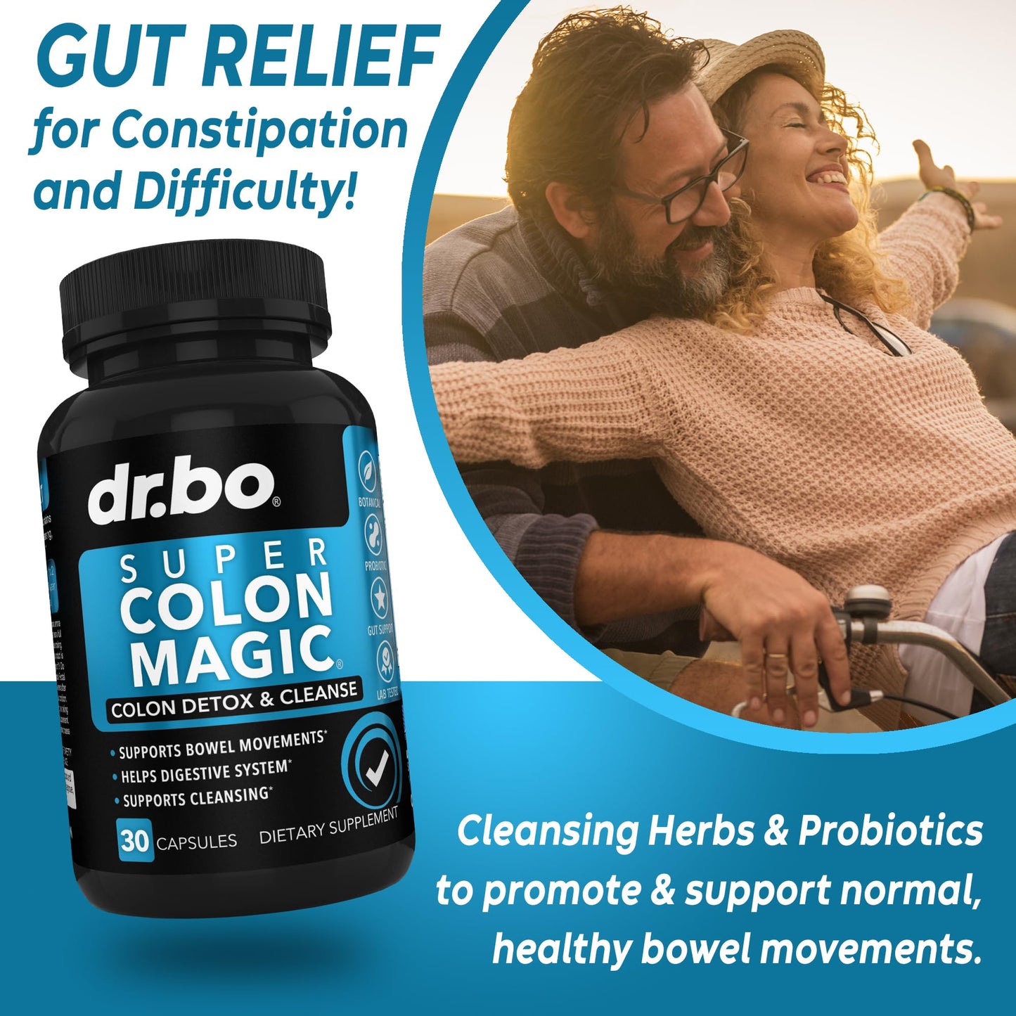 DR. BO Colon Cleanser Detox for Weight Flush Capsule 30 Count