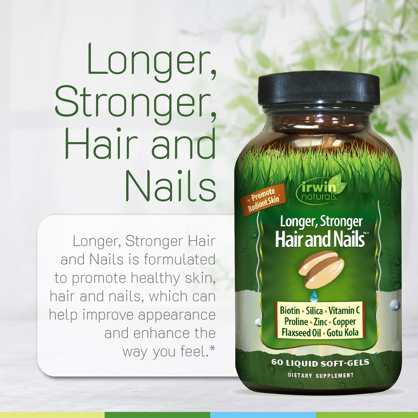 Irwin Naturals Healthy Skin & Hair Plus Nails, 60 Softgels