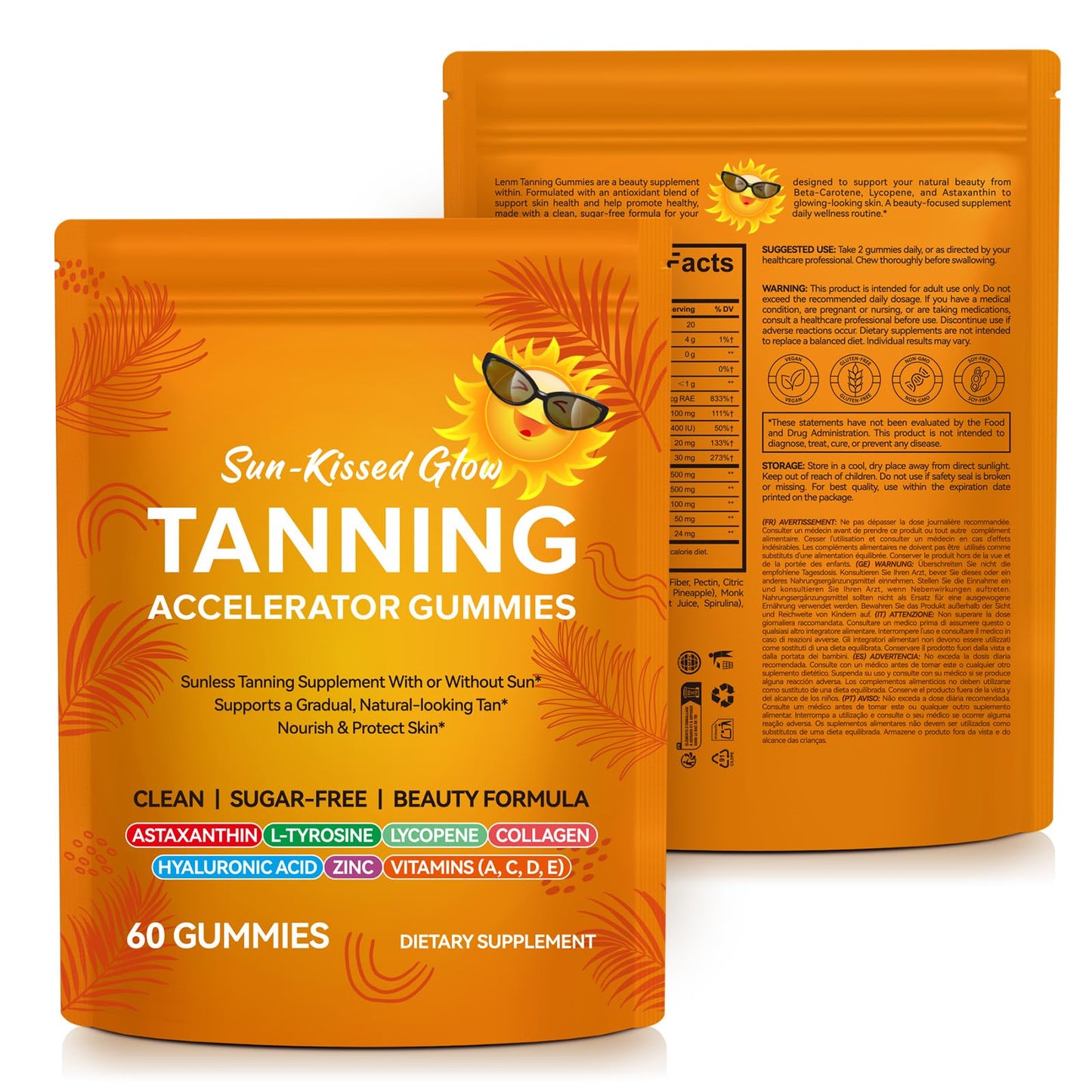 O.SECERT Astaxanthin Tanning Gummies 60 Count