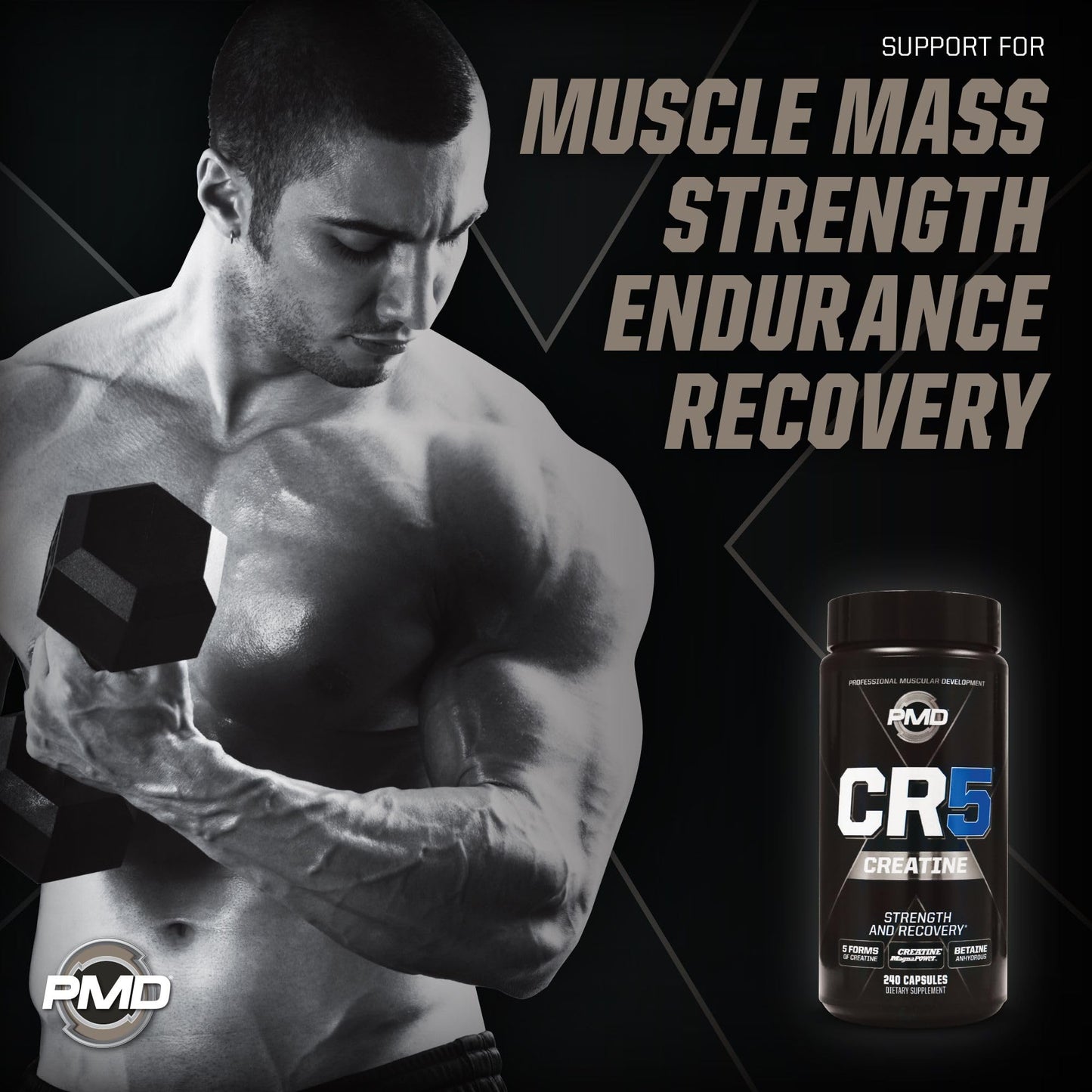 PMD CR5 Creatine Capsules 240 Count