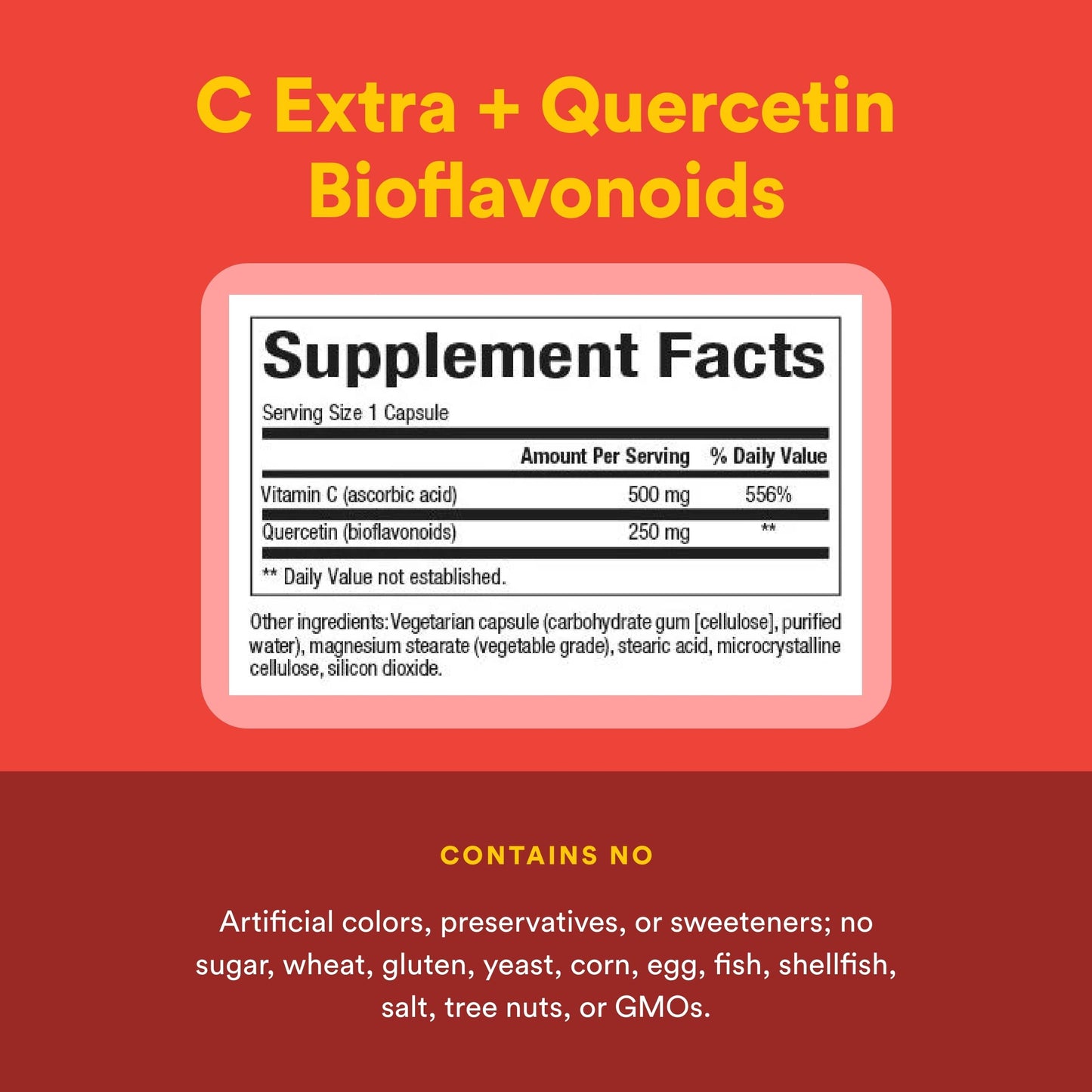 Natural Factors C Extra + Quercetin Bioflavonoids Capsule 60 Count
