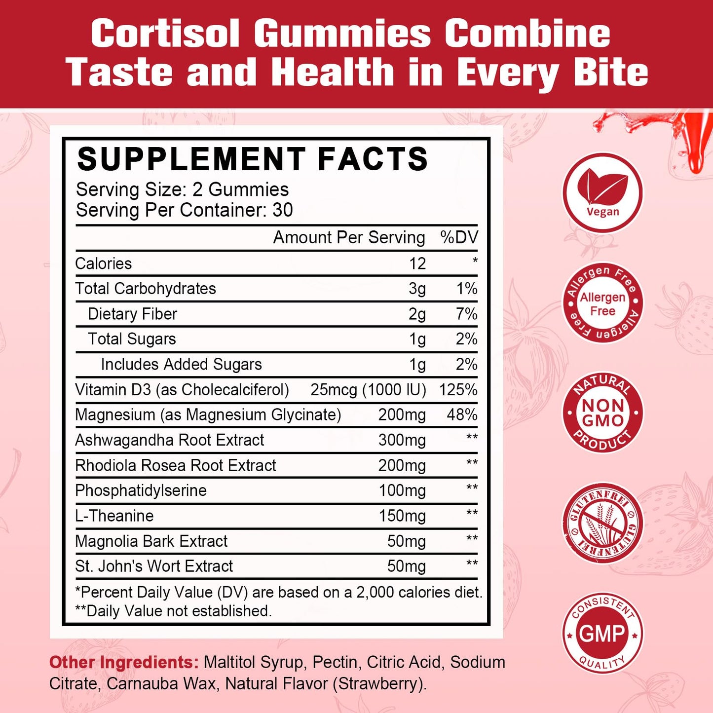 JIANKYTZ Cortisol Supplement Gummies, 120 Gummies