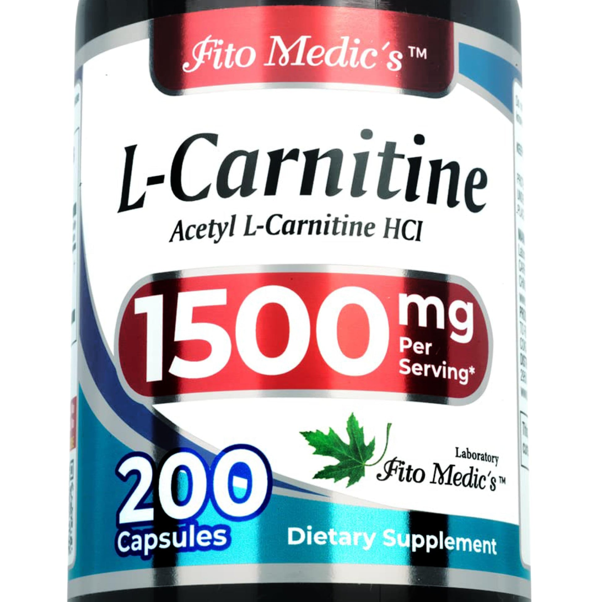 FITO MEDIC'S Lab L-Carnitine Supplement Acetyl L-Carnitine Formula Capsule, 200 Capsules