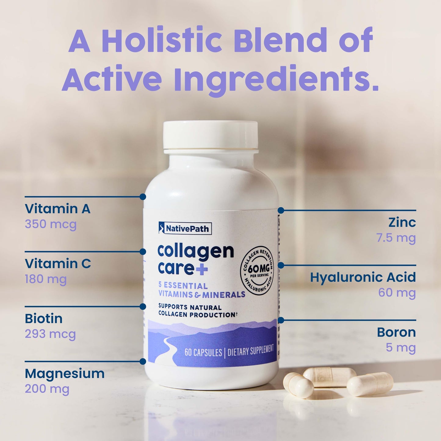 NativePath Collagen Care+ 60 Capsules