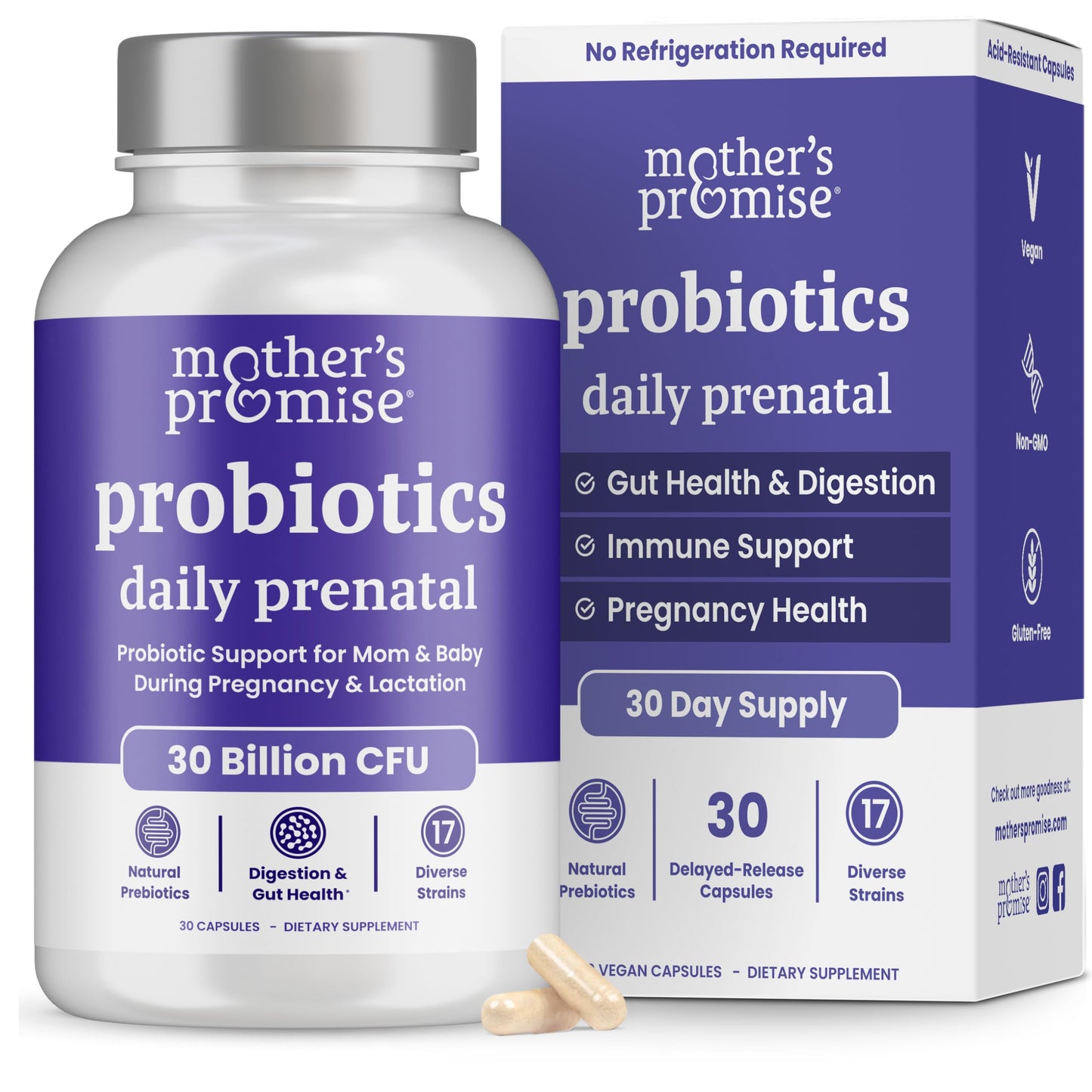 Mother's Promise Prenatal Probiotics for Women Capsule 30 Count