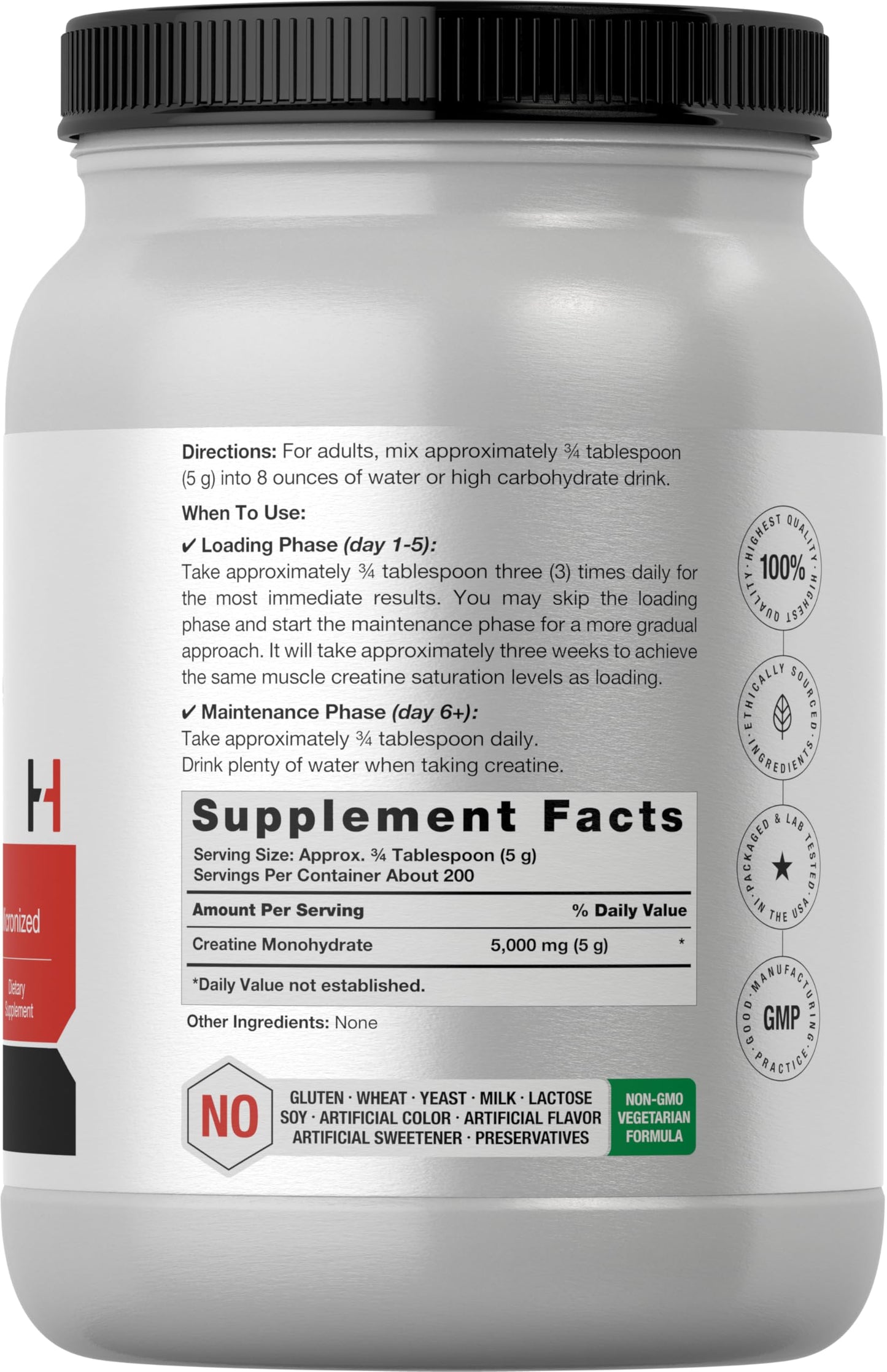 Horbäach Creatine Monohydrate Powder 35.2 oz