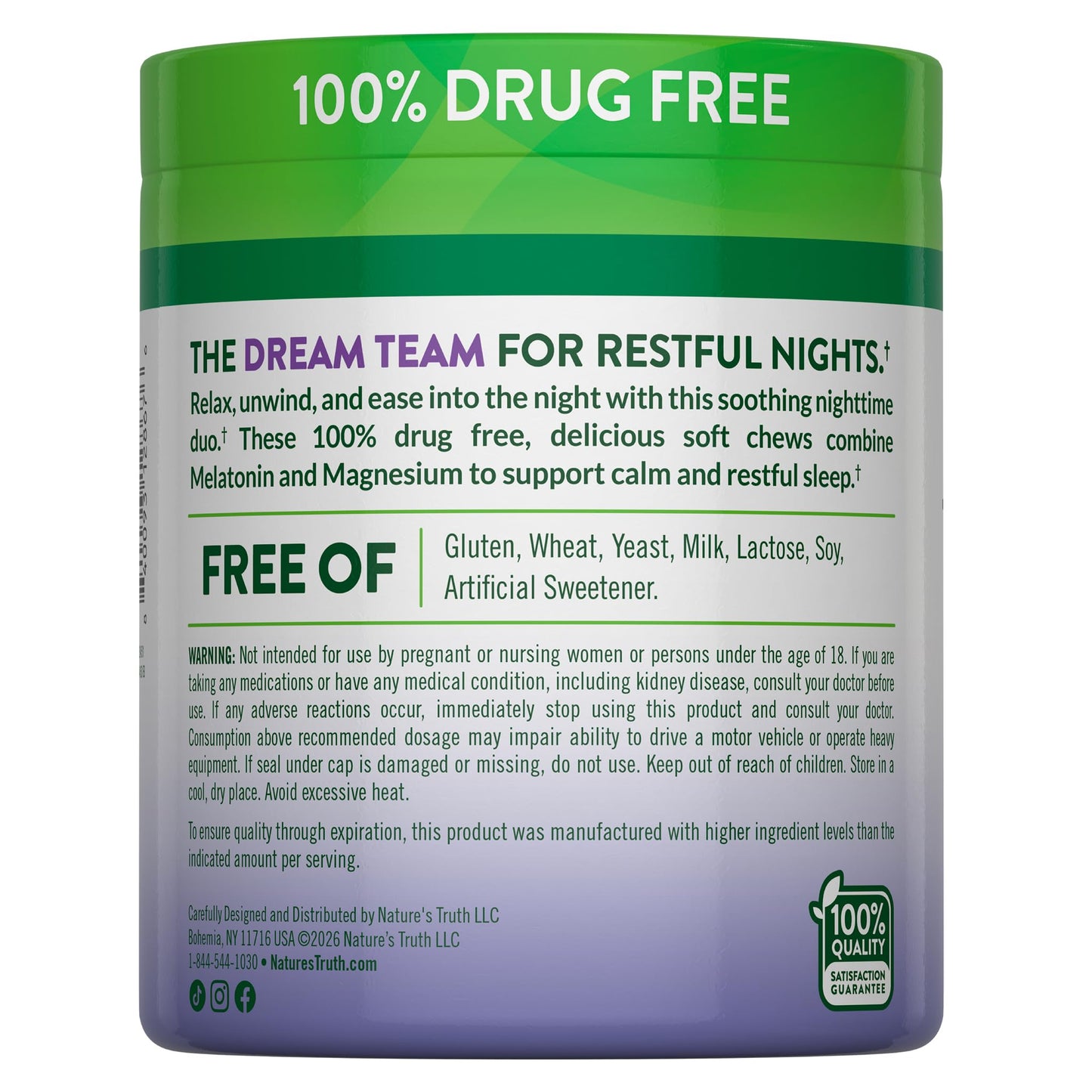 Nature's Truth Melatonin with Magnesium Soft Chews 60 Count
