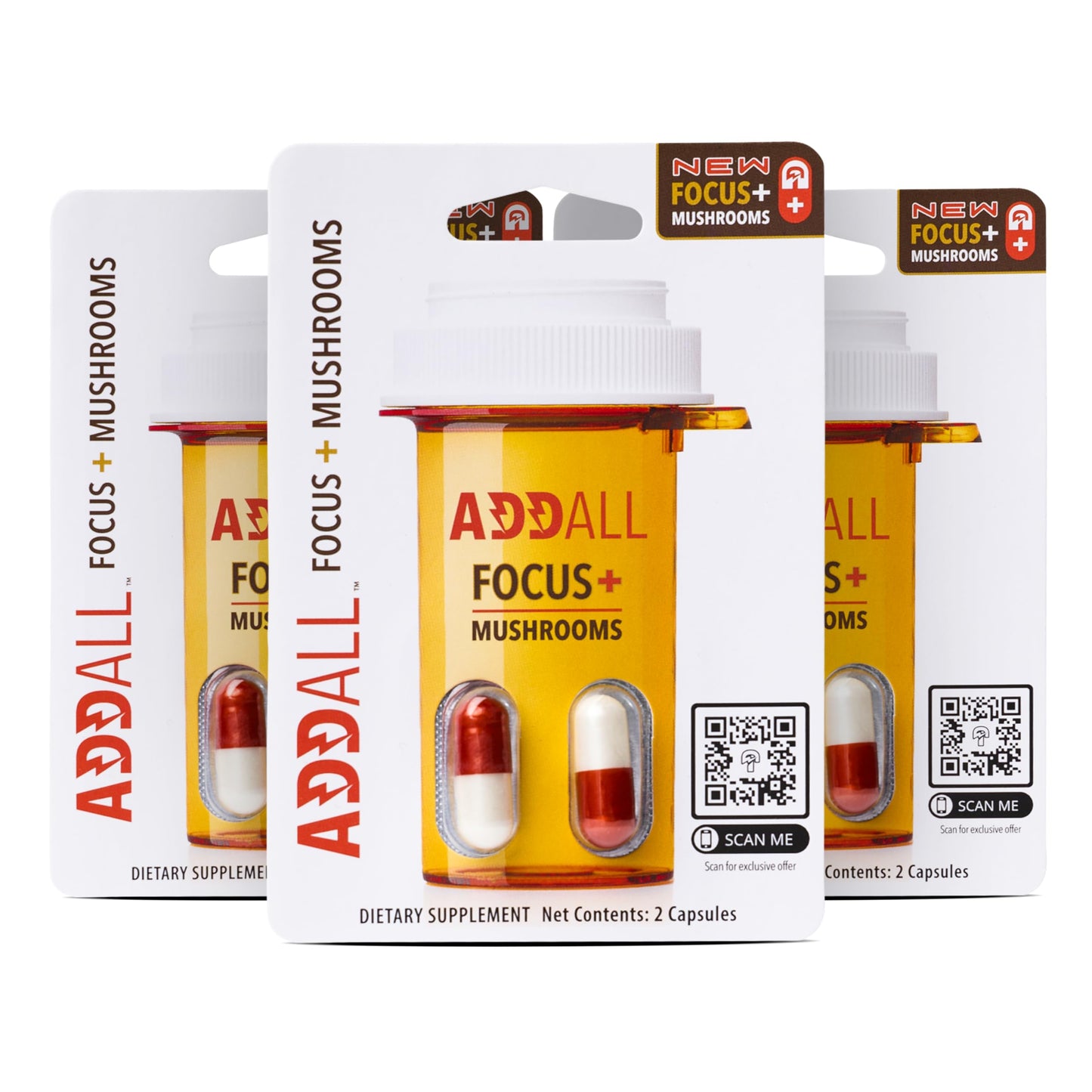 Addall Focus + Mushrooms Memory Supplement 6 Capsules