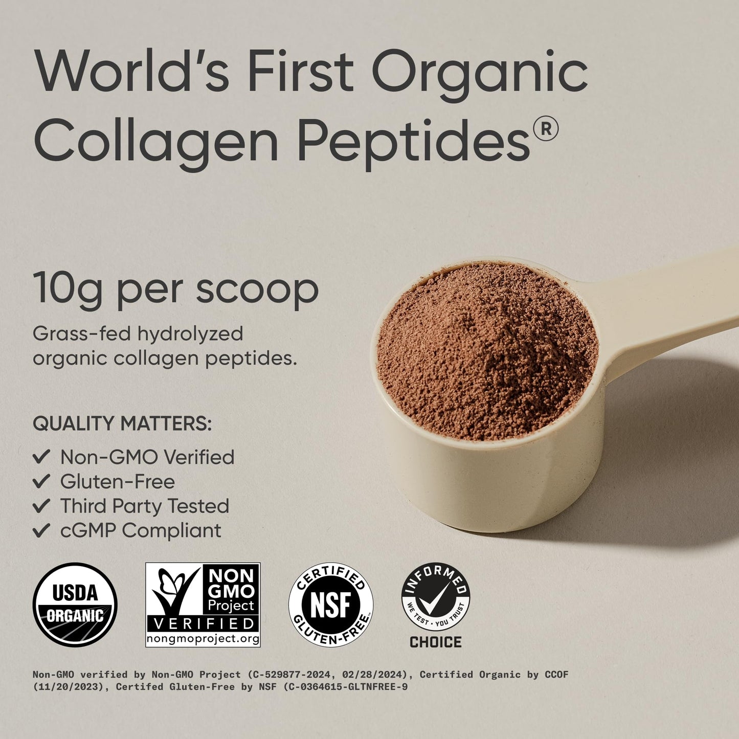 Sports Research Organic Collagen Peptides - Hydrolyzed Type I & III Collagen - Sustainable & Traceable Formula - Chocolate Powder, 16.93 oz