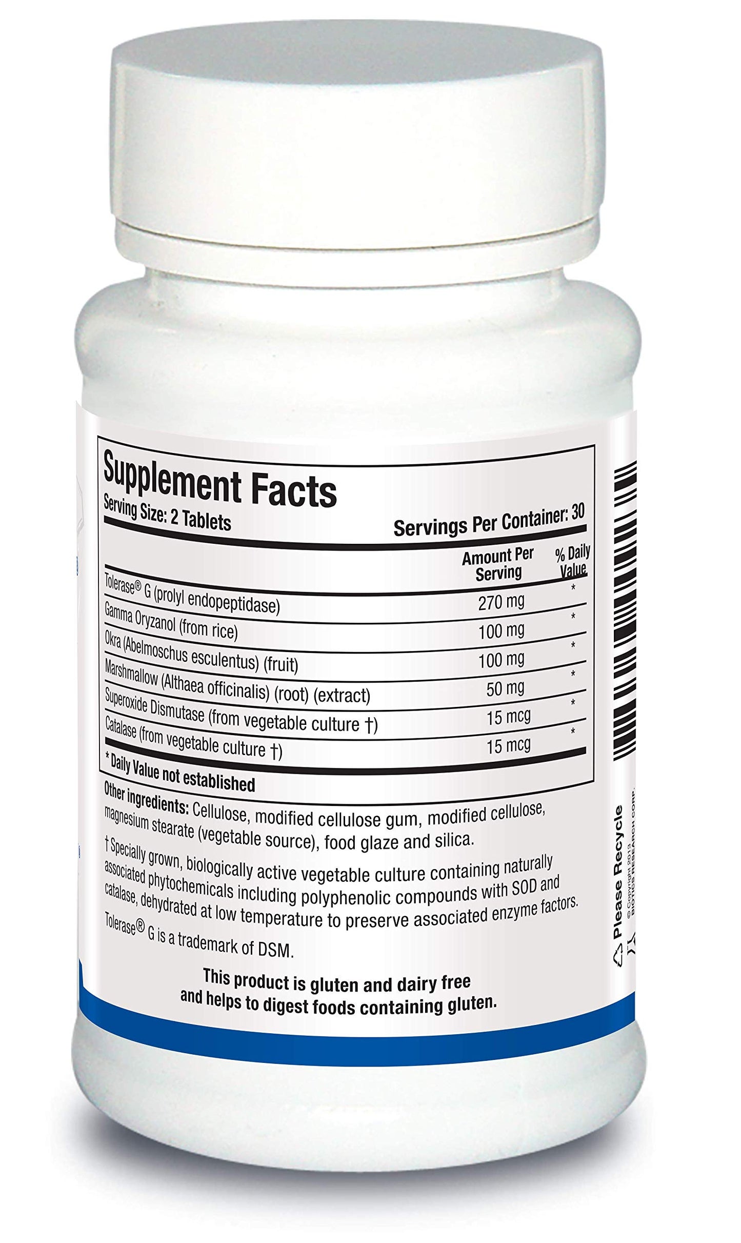 BIOTICS RESEARCH Gluterase Dietary Enzymes for Digesting Gluten 60 Tablets