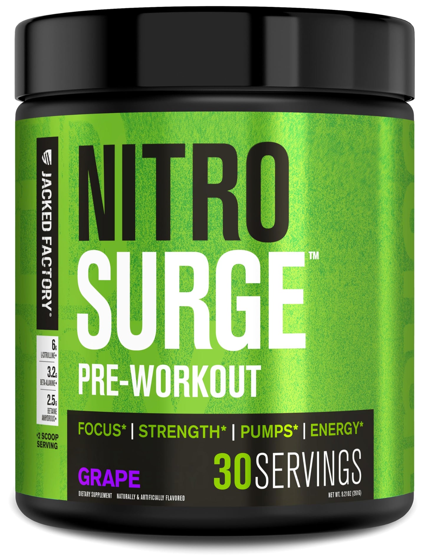 Jacked Factory NITROSURGE Pre Workout Supplement Powder 30 Servings