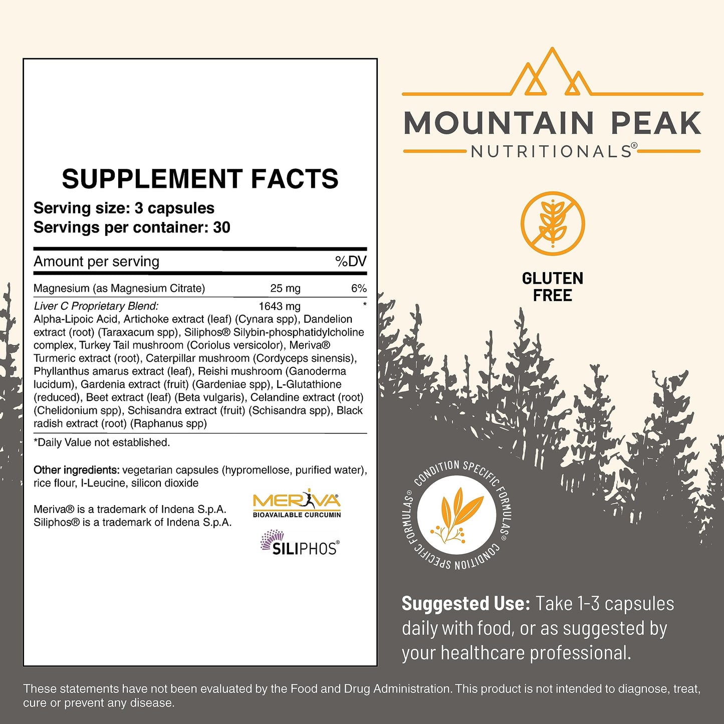 Mountain Peak Nutritionals Liver C Milk Thistle Turmeric 90 Capsules