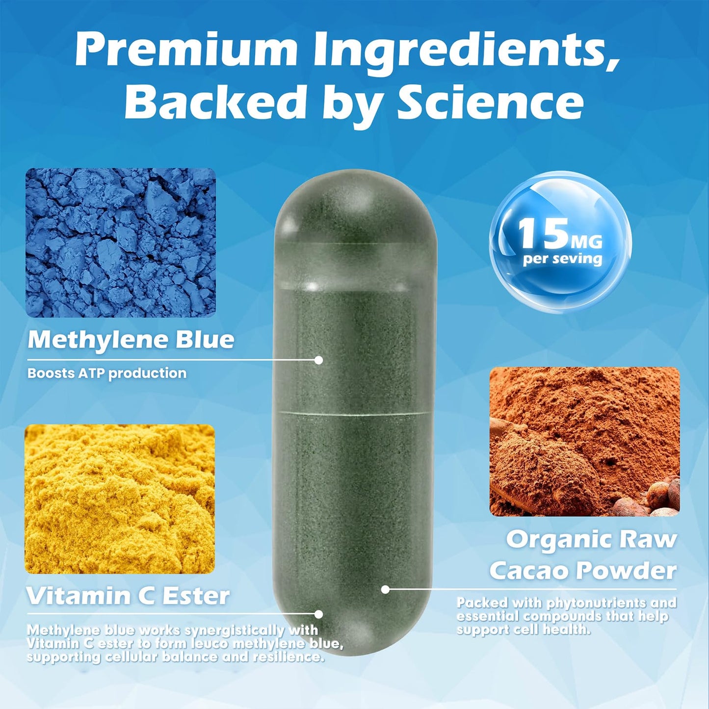 Liophy Methylene Blue Capsules, 60 Count