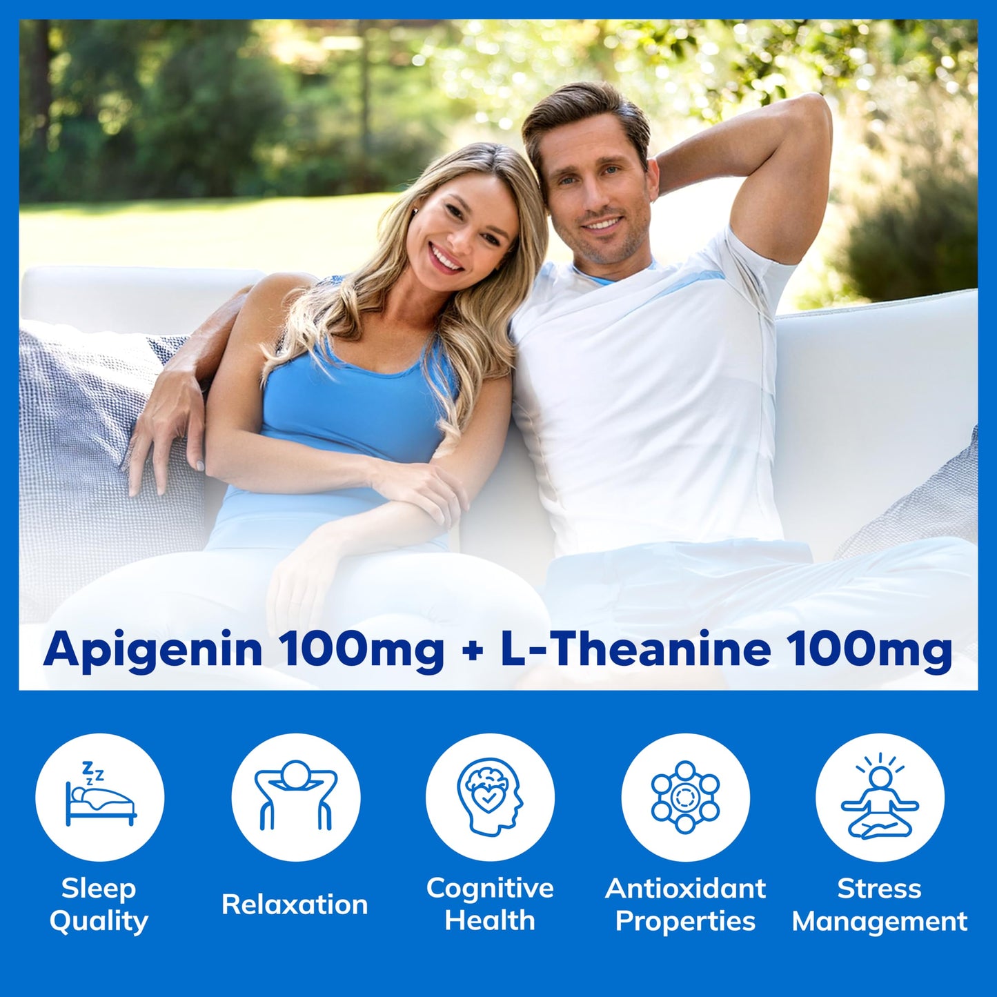 aSquared Nutrition Apigenin 100mg with L-Theanine 100mg Gummies, 90 Count