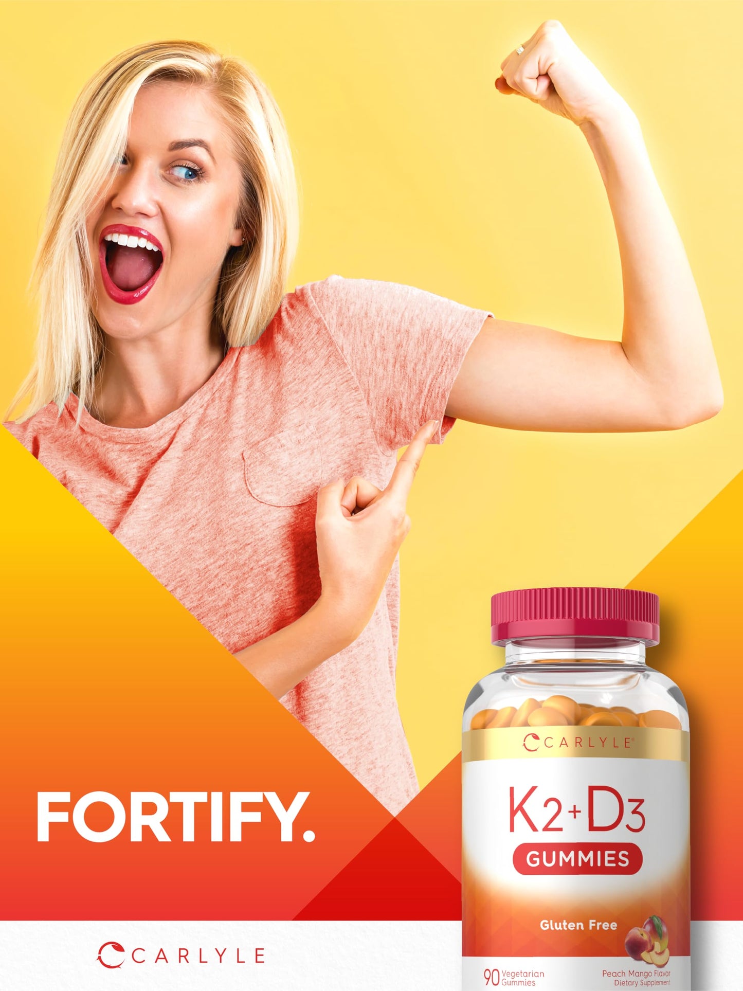 Carlyle Vitamin D3 K2 Gummies 90 Count