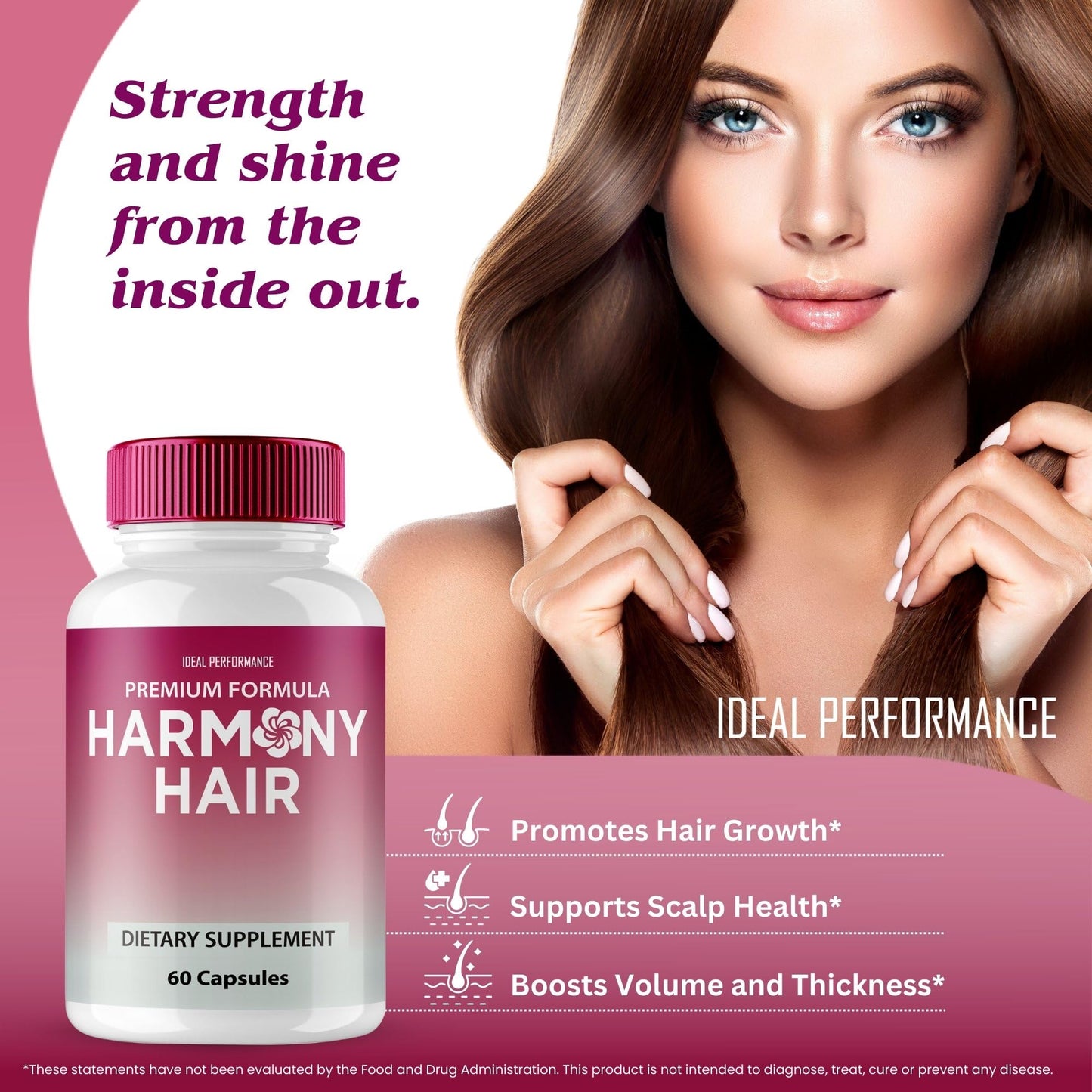IDEAL PERFORMANCE Harmony Hair Growth Capsules, 60 Capsules