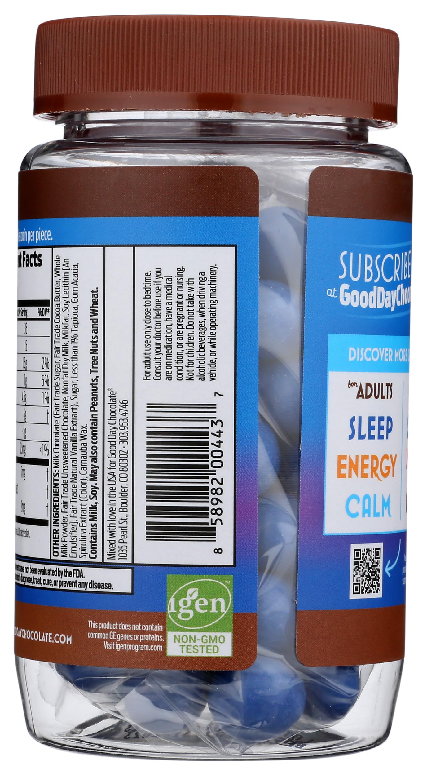 Good Day Chocolate Melatonin for Adults Capsules 80 Count