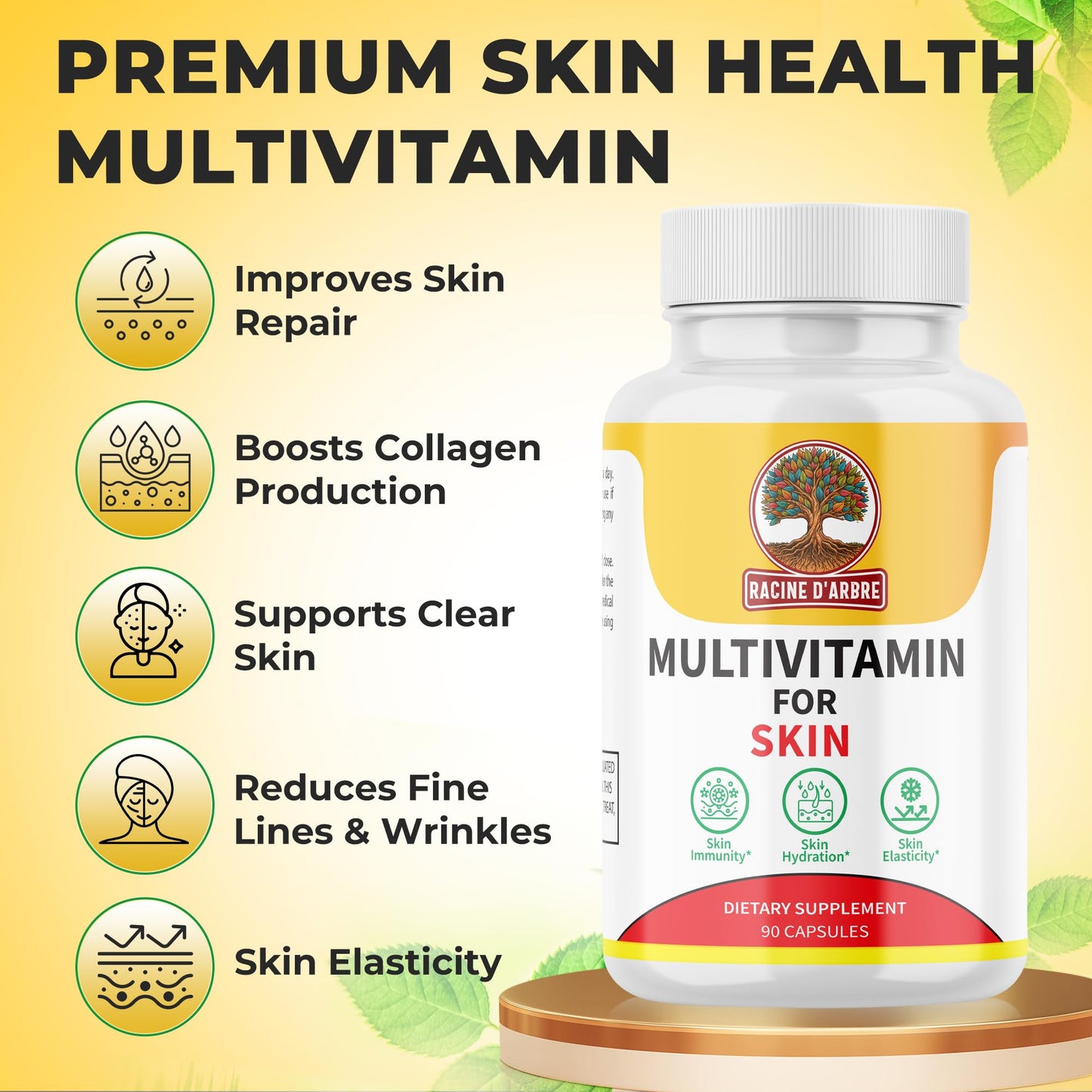 RACINE D'ARBRE Multivitamin Skin Supplement Capsule 90