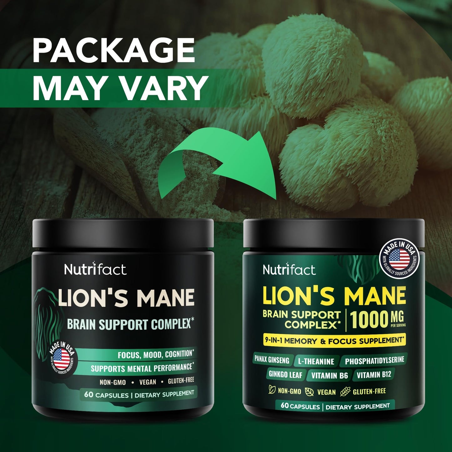 NutriFact Lions Mane Supplement Capsule 60 Capsules