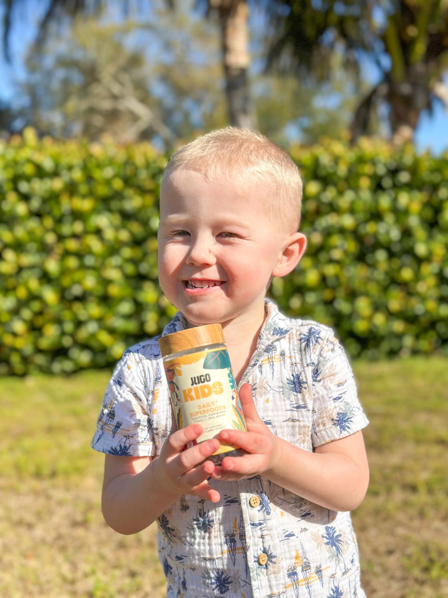 JUGO LLC Kids Daily + SUPERFOODS Multivitamin Gummies for Picky Eaters with Super Greens & Super Fruits, Vitamin C, A, and Zinc with Biotin, Gluten-Free, Non-GMO, 50 Gummies