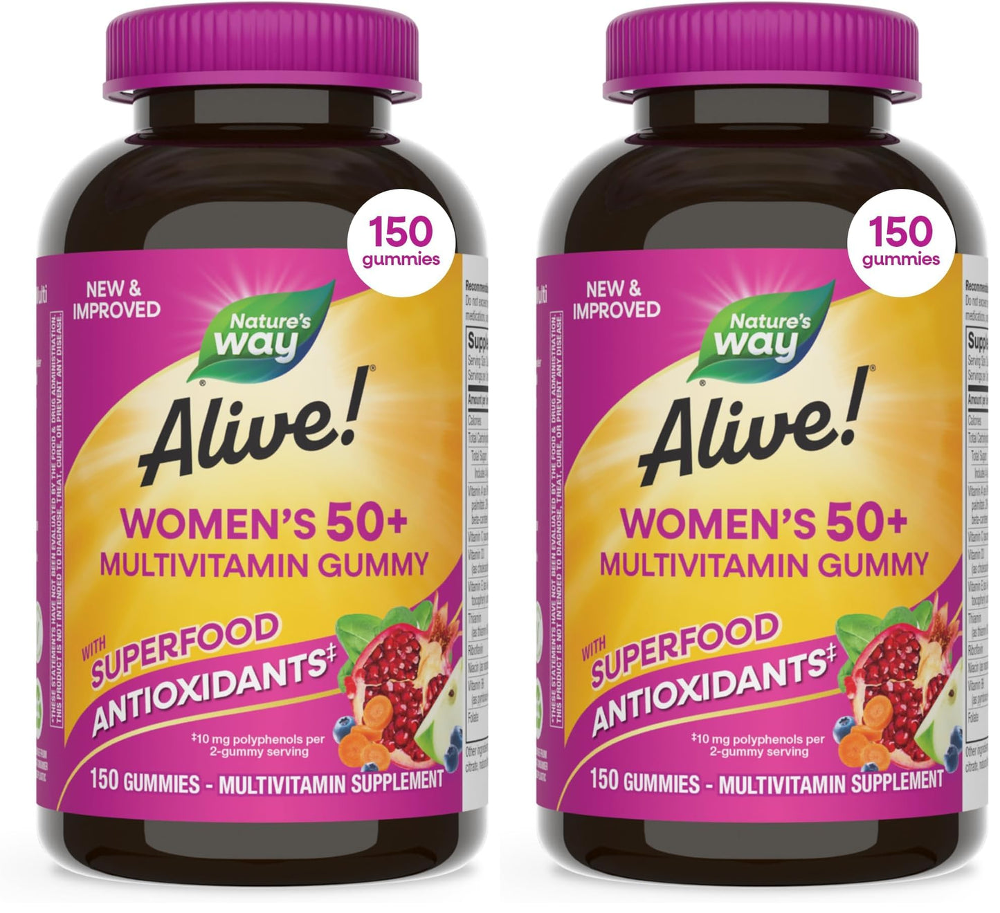 Nature's Way Alive! Women's 50+ Daily Gummy Multivitamins, 300 Gummies