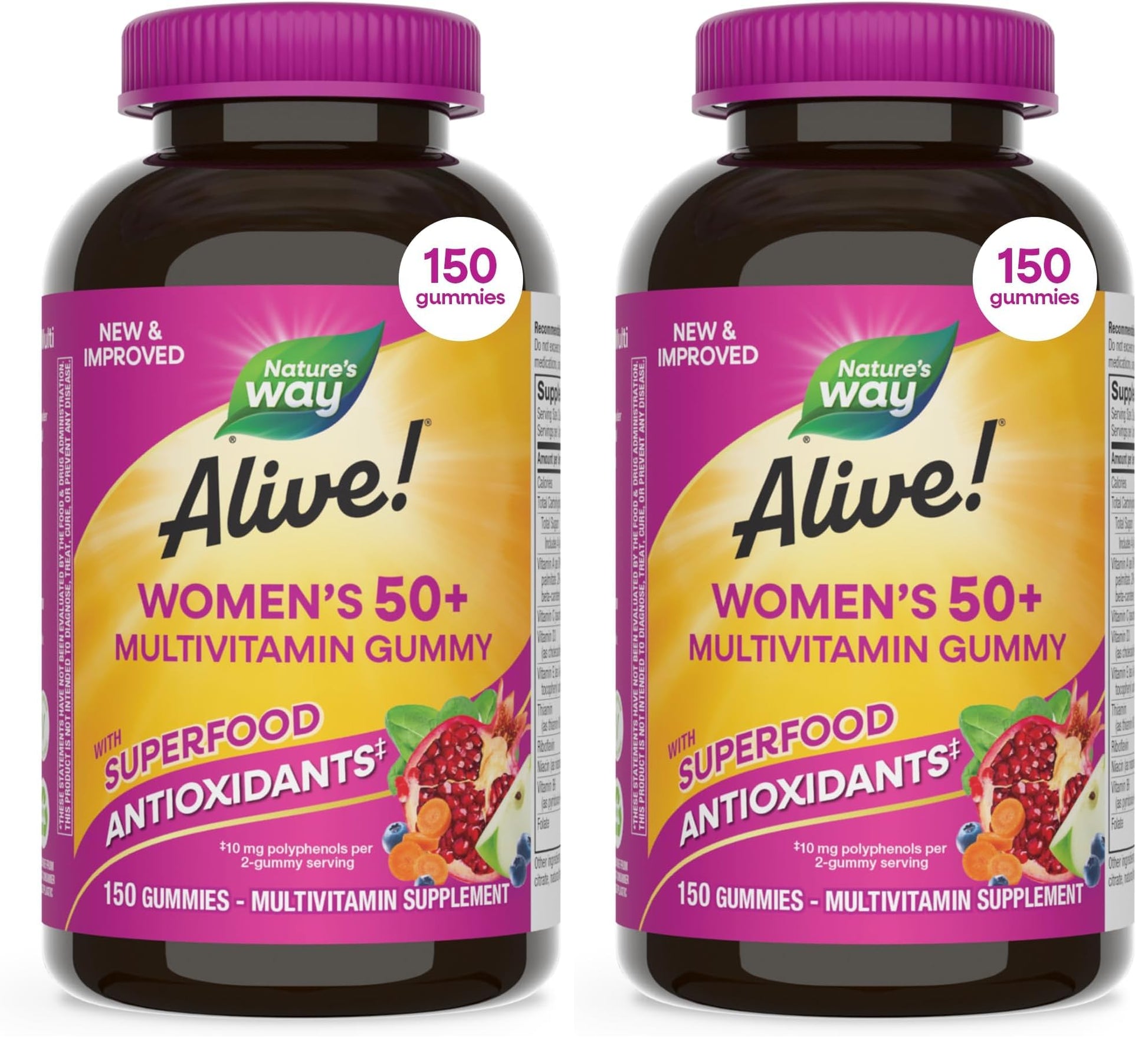 Nature's Way Alive! Women's 50+ Daily Gummy Multivitamins, 300 Gummies