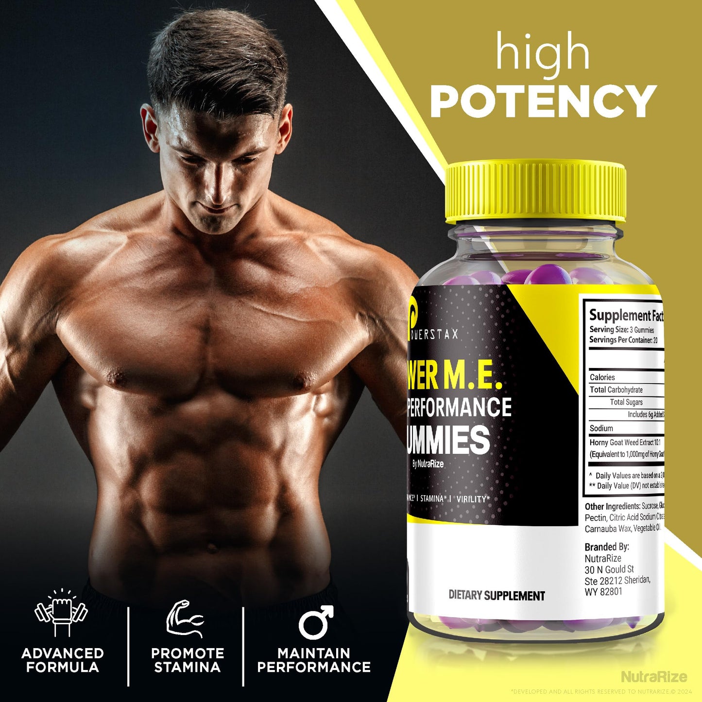 NutraRize PowerStex Power ME Gummies, 60 Gummies