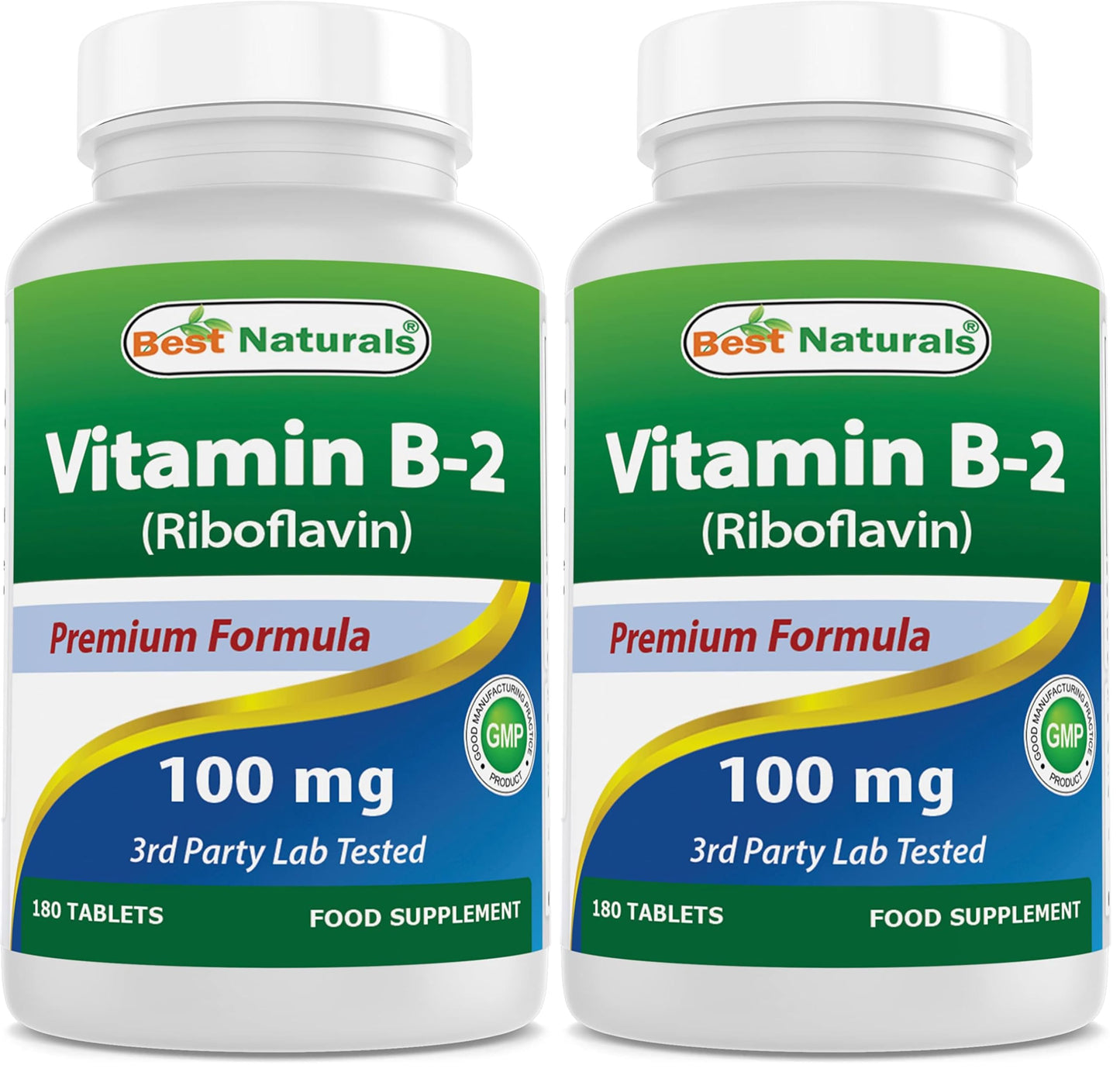 Best Naturals Vitamin B2 (Riboflavin) 100 mg Tablet, 360 Tablets