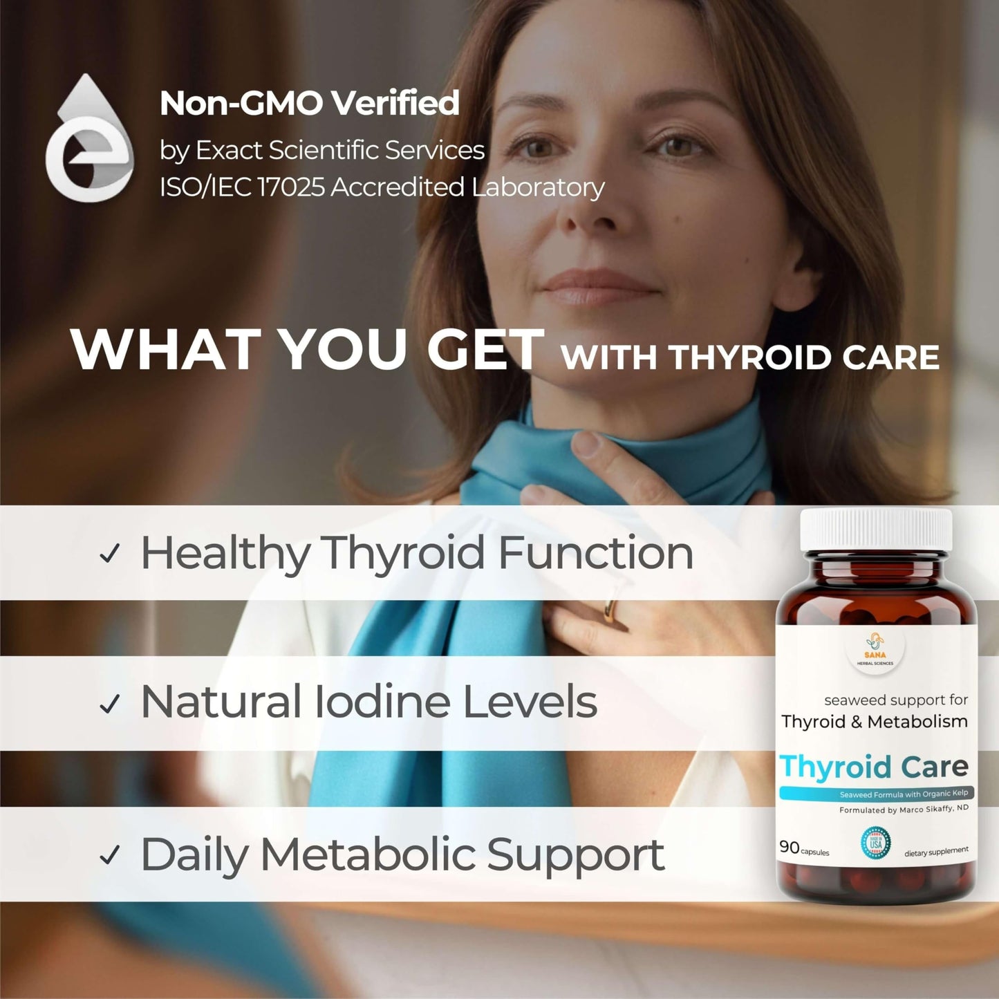 Sana Herbal Sciences Thyroid Support Capsules 90 Count