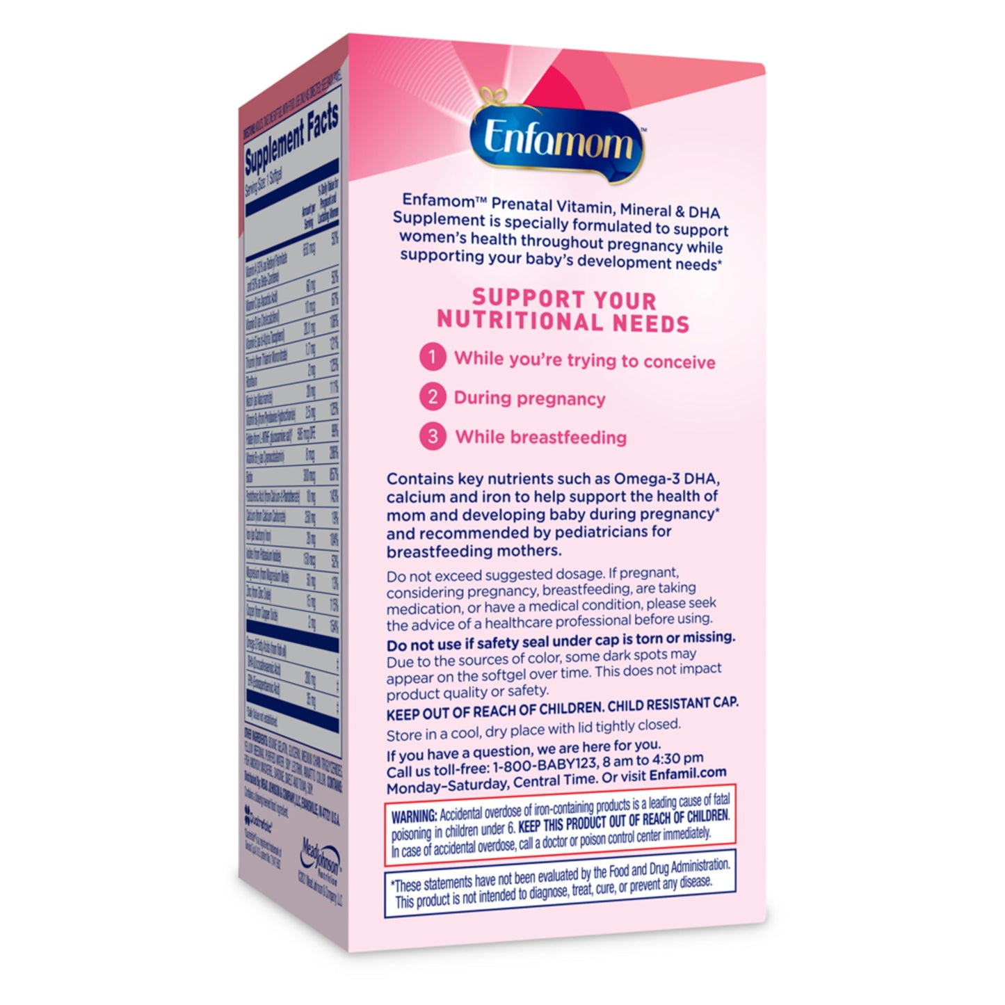 Enfamom Prenatal Vitamin Supplement for Pregnant and Lactating Women Softgels, 30 Count