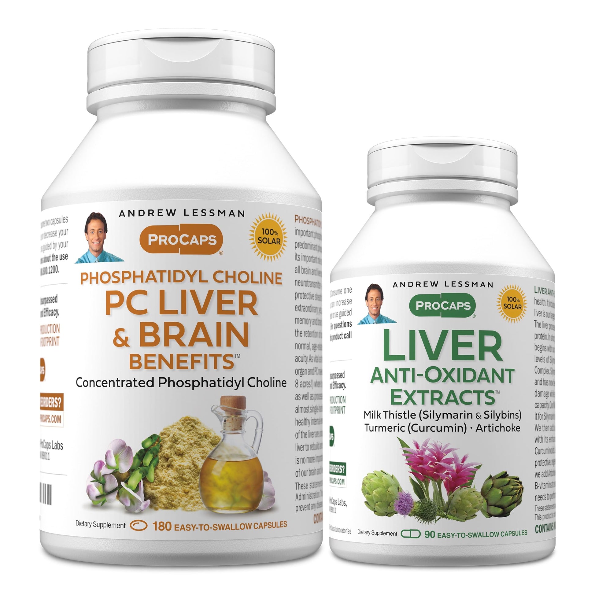 Andrew Lessman PC Liver and Brain Benefits + Liver Antioxidant Extracts Kit 270 Capsules