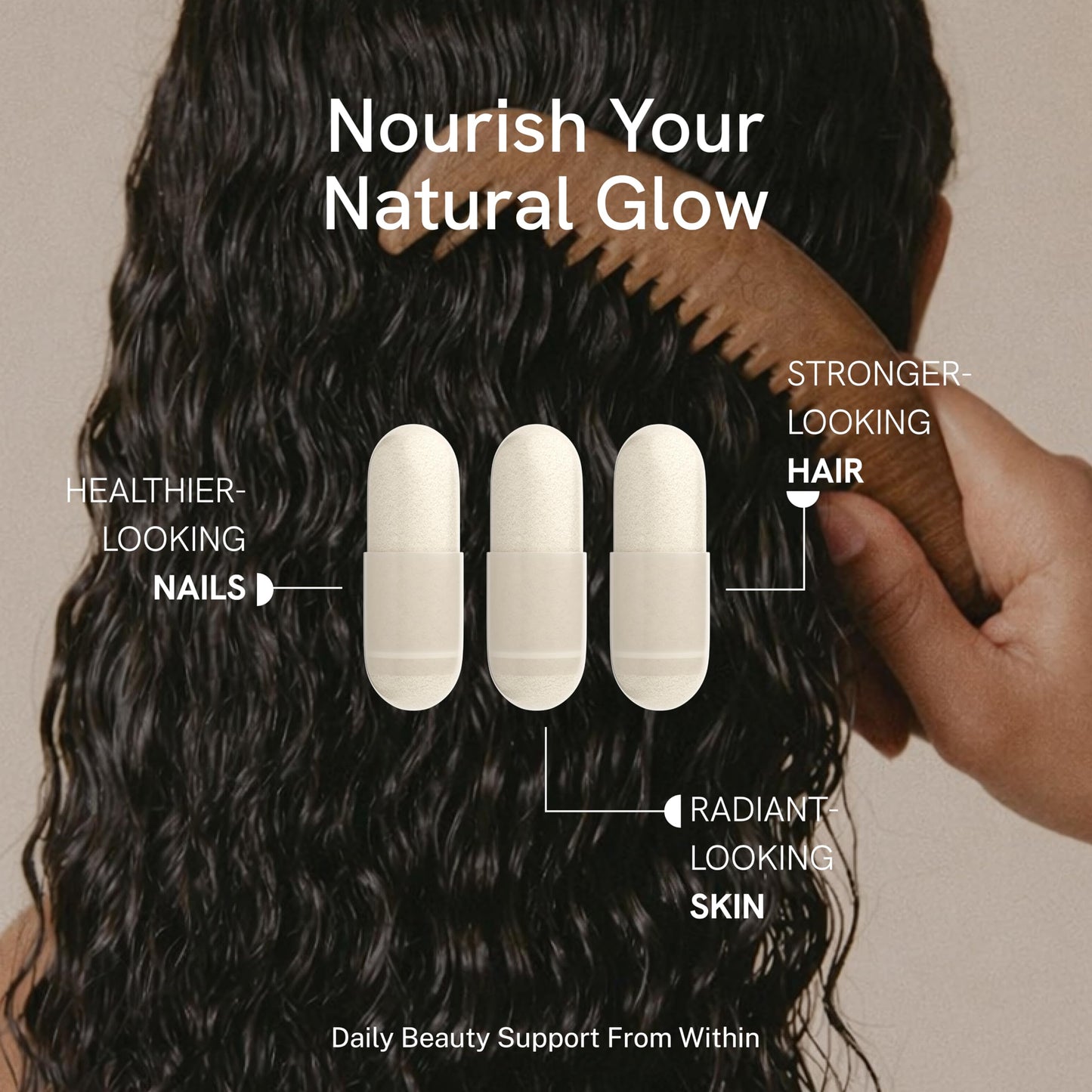 Nutrasida Hair, Skin and Nails Supplement with Collagen 1000mg, Biotin 10,000 mcg, Keratin, Hyaluronic Acid & Saw Palmetto Capsules 60