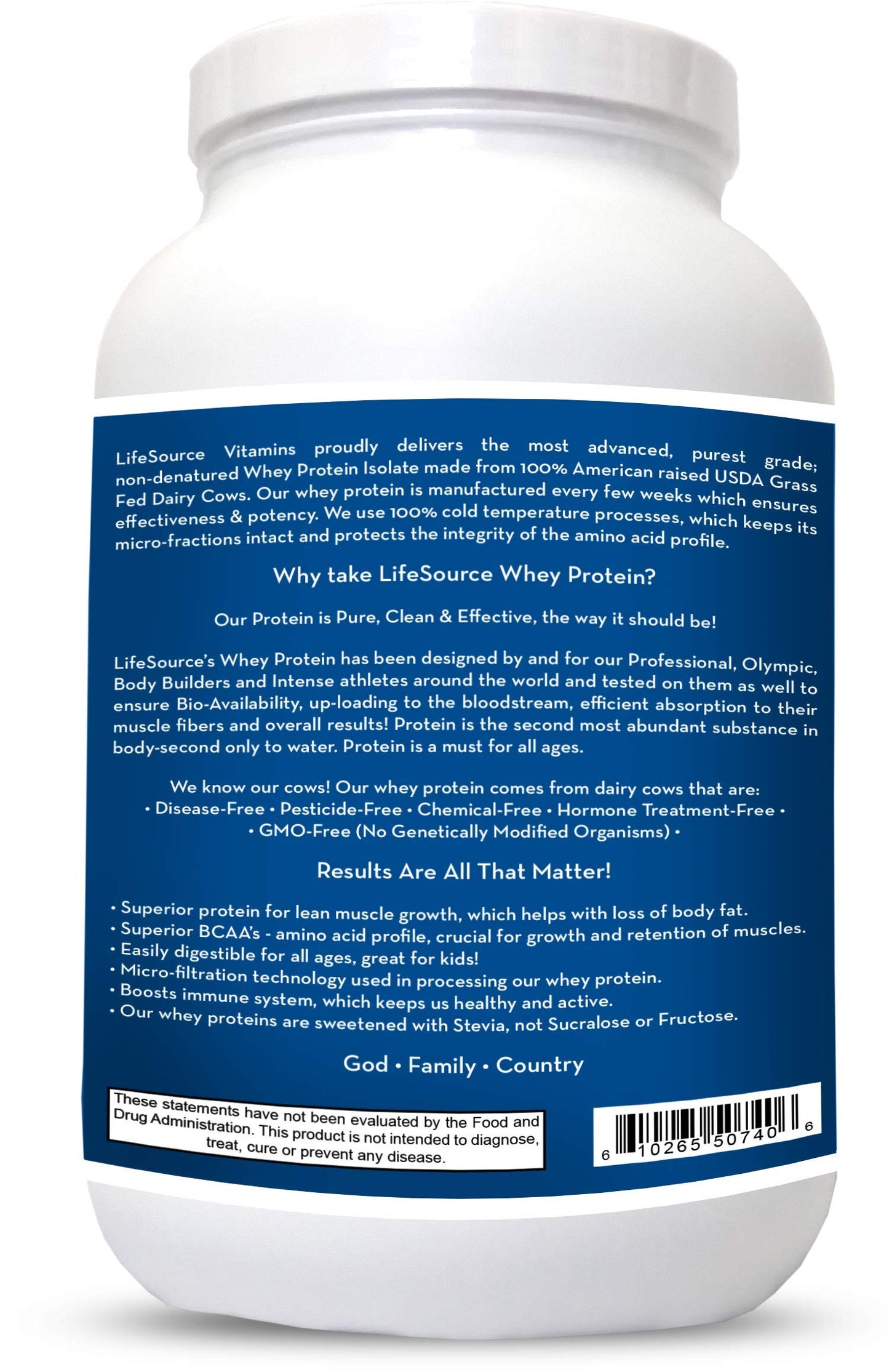 LifeSource Vitamins Grass Fed Whey Protein Isolate Powder - Double Chocolate Fudge, 48 Servings