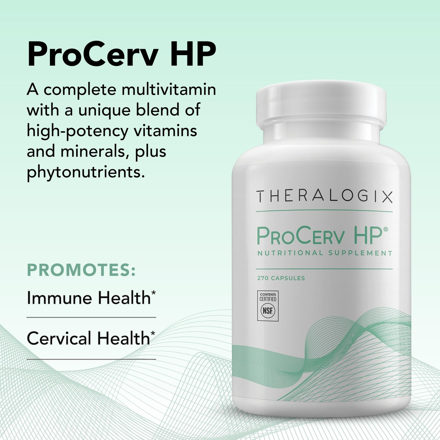 Theralogix ProCerv HP High-Potency Multivitamin Capsule, 270 Capsules